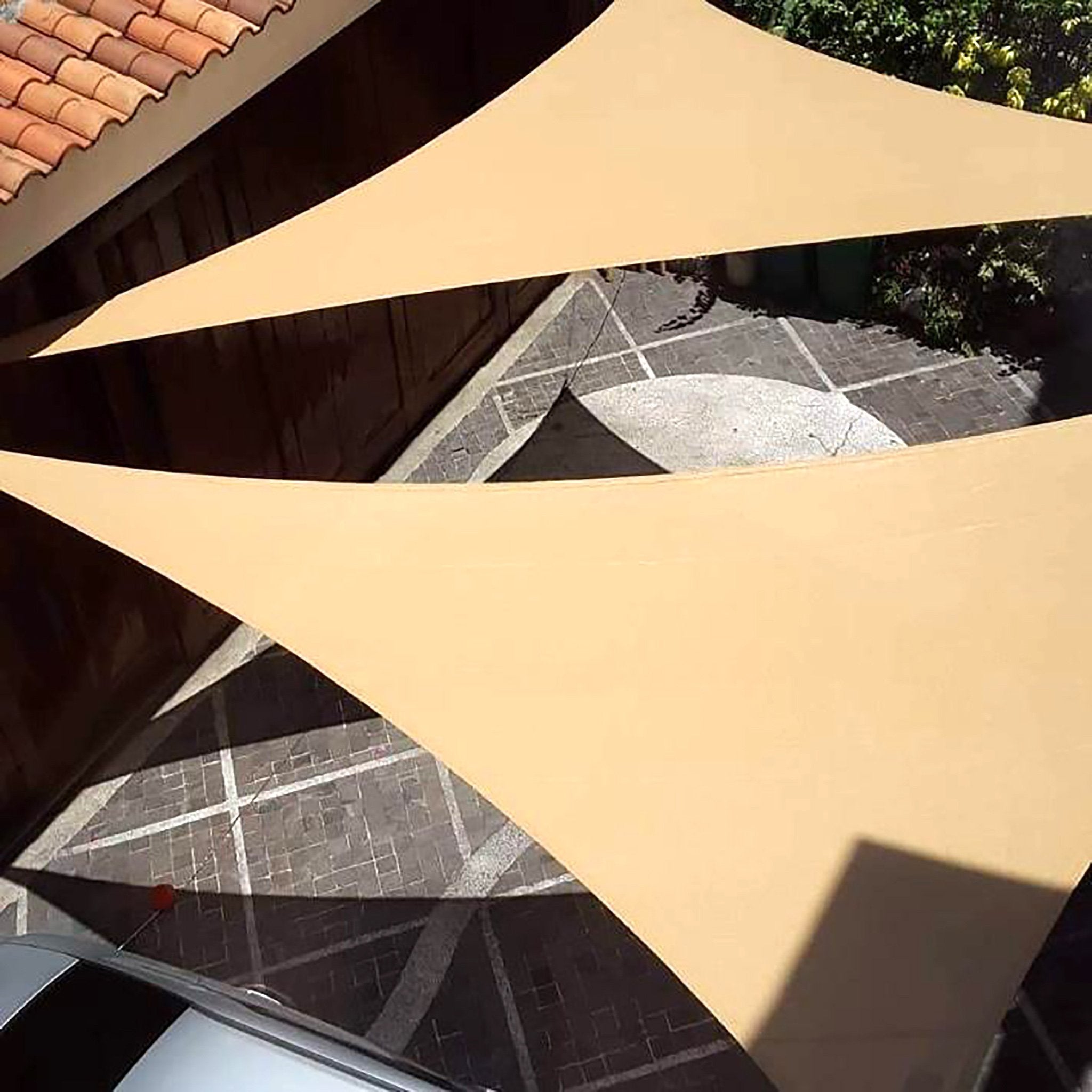 Al Fresco PRO Right Triangle Sail Shade 5.0 x 5.0 x 7.0 Meters - UV Protection Outdoor Canopy for Patio, Garden, and Poolside Shade