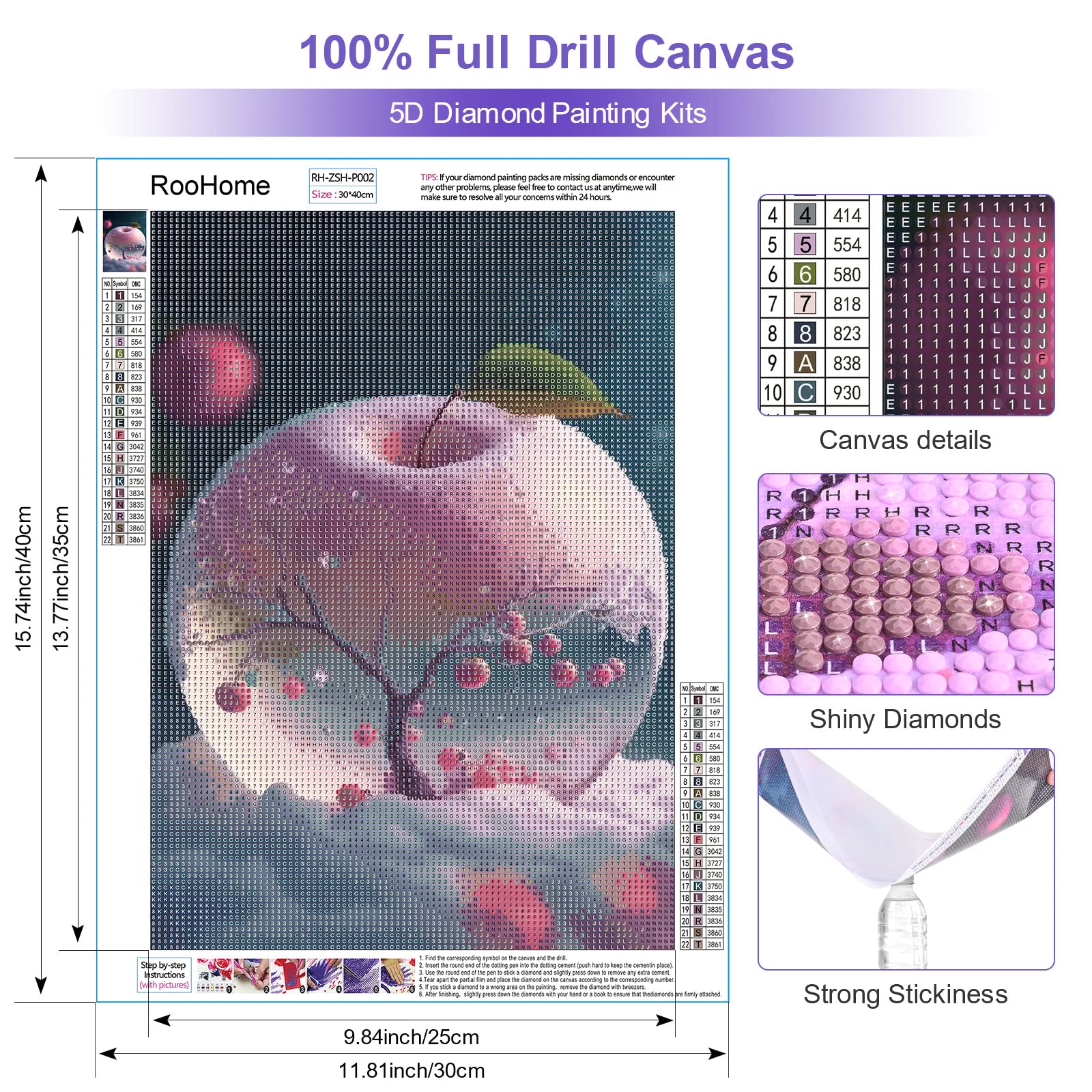 ROOHOME Fantasy Hoping Tree Diamond Painting Kits for Adults & Beginners - DIY 5D Diamond Art Kits with Full Drill, Easy to Follow - Perfect Birthday Gifts for Women, Home Decor, Stress Relief & Creative Hobby