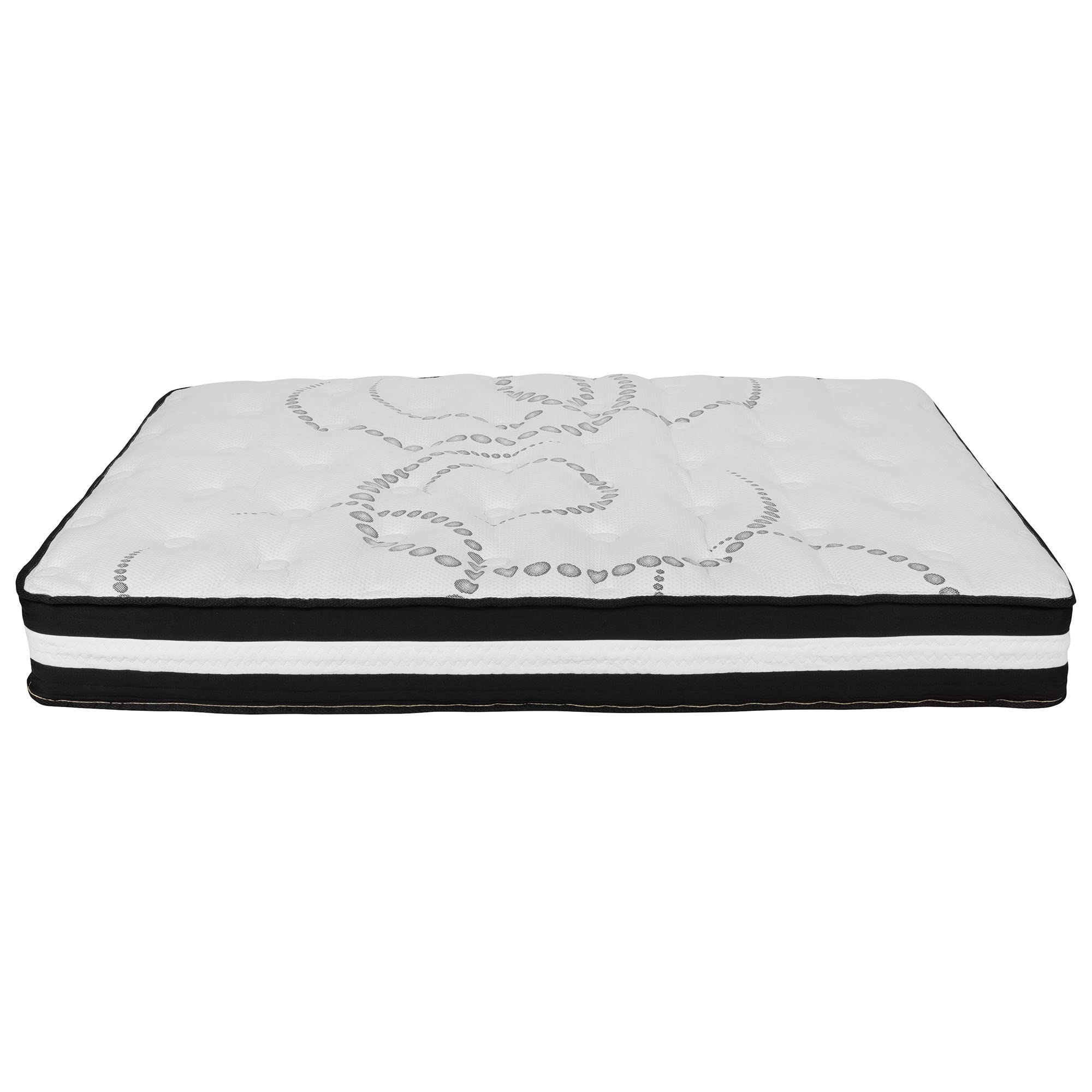 Flash Furniture Tribeca Full Size Tufted Upholstered Platform Bed with 10