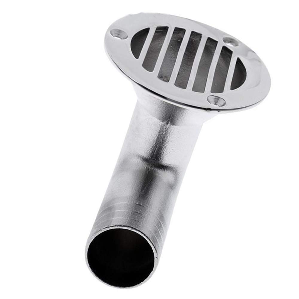 316 Stainless Steel Marine 90 Degree 38MM Boat Deck Drain Scupper - Heavy Duty Yacht & Inflatable Fishing Boat Replacement Accessories | Water Drainage Solution for Marine & Outdoor Use