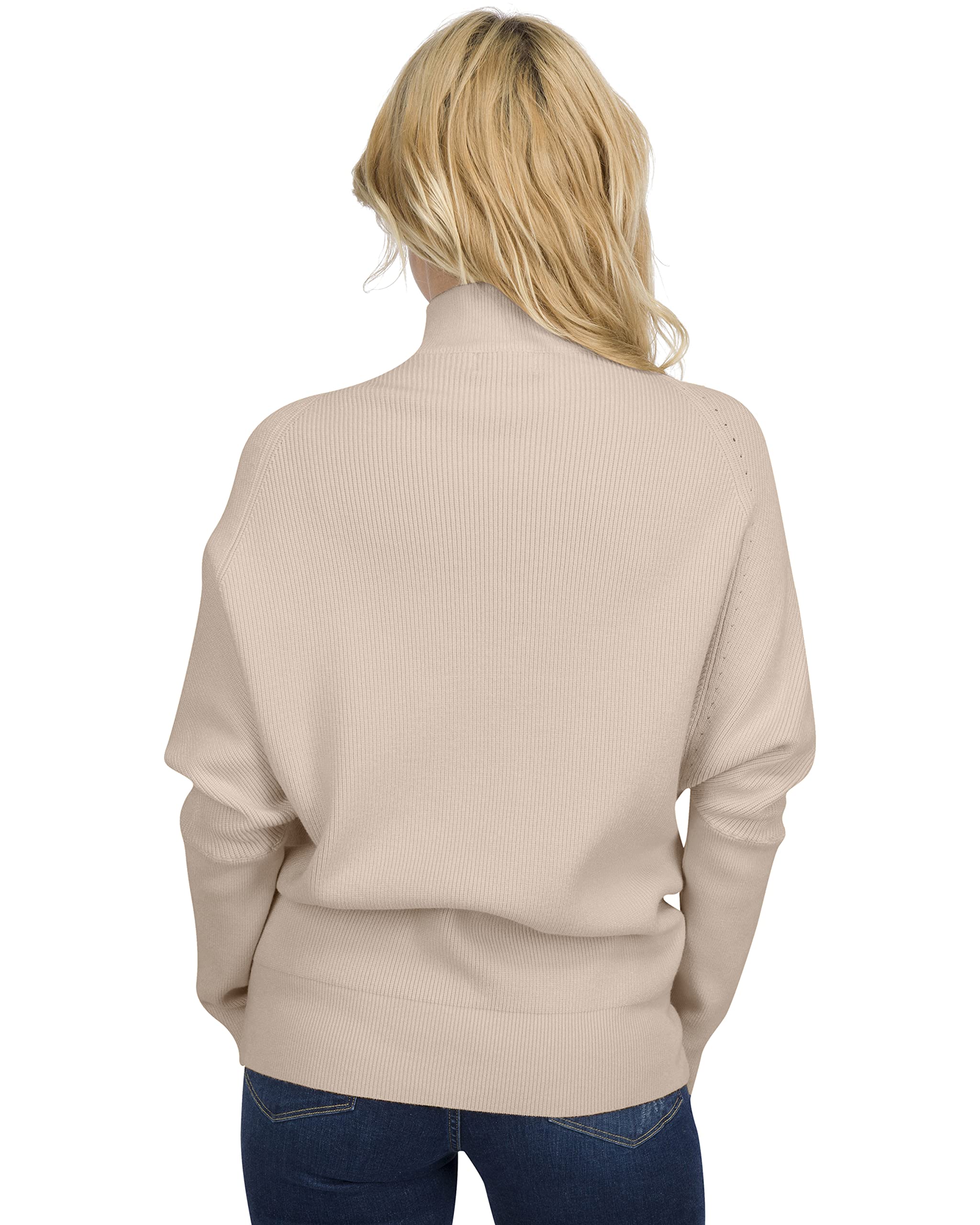 Eliana Funnel Neck Dolman Maternity Sweater - Soft Stretch Fabric Oversized Nursing Sweater for Pregnant Women - Comfortable Maternity Clothes for Work, Travel & Casual Wear