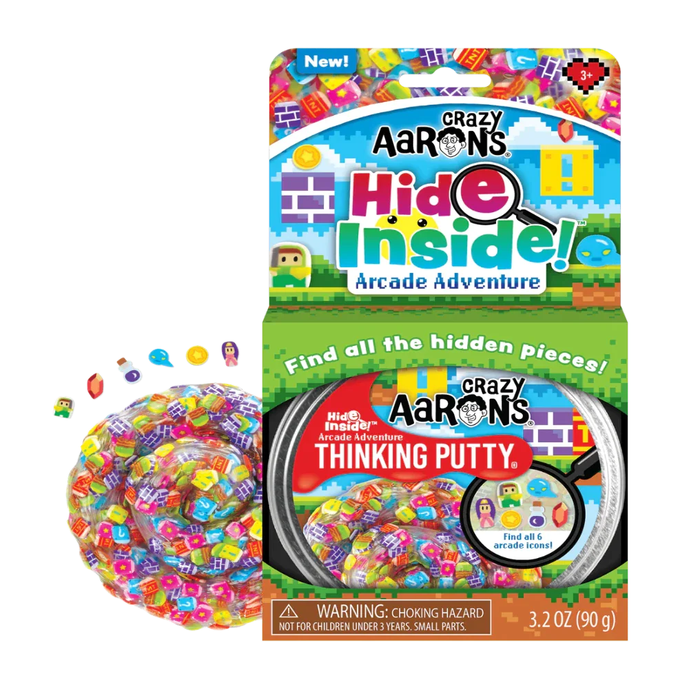 Crazy Aaron's Hide Inside Putty - Sensory Fidget Toy for Stress Relief & Focus - Fun Arcade Adventure Themed Play for Kids & Adults - Perfect for Office, Classroom & Home Use