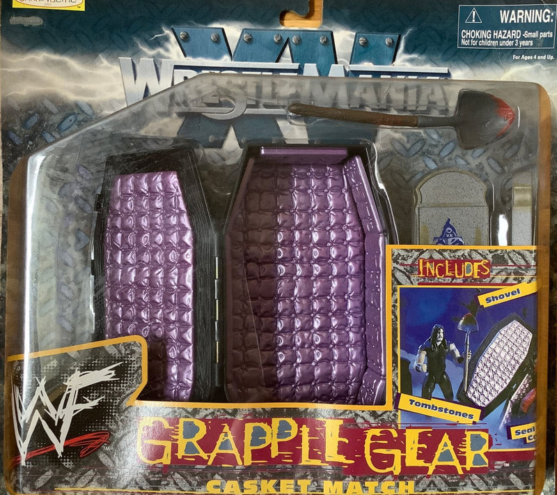 1998 WWF Jakks Pacific Grapple Gear Series 1: Casket Match Wrestling Action Figure - Vintage Collectible Toy for Wrestling Fans & Nostalgic Gift for WWF Enthusiasts - Perfect for Display, Play & Memorabilia Collections