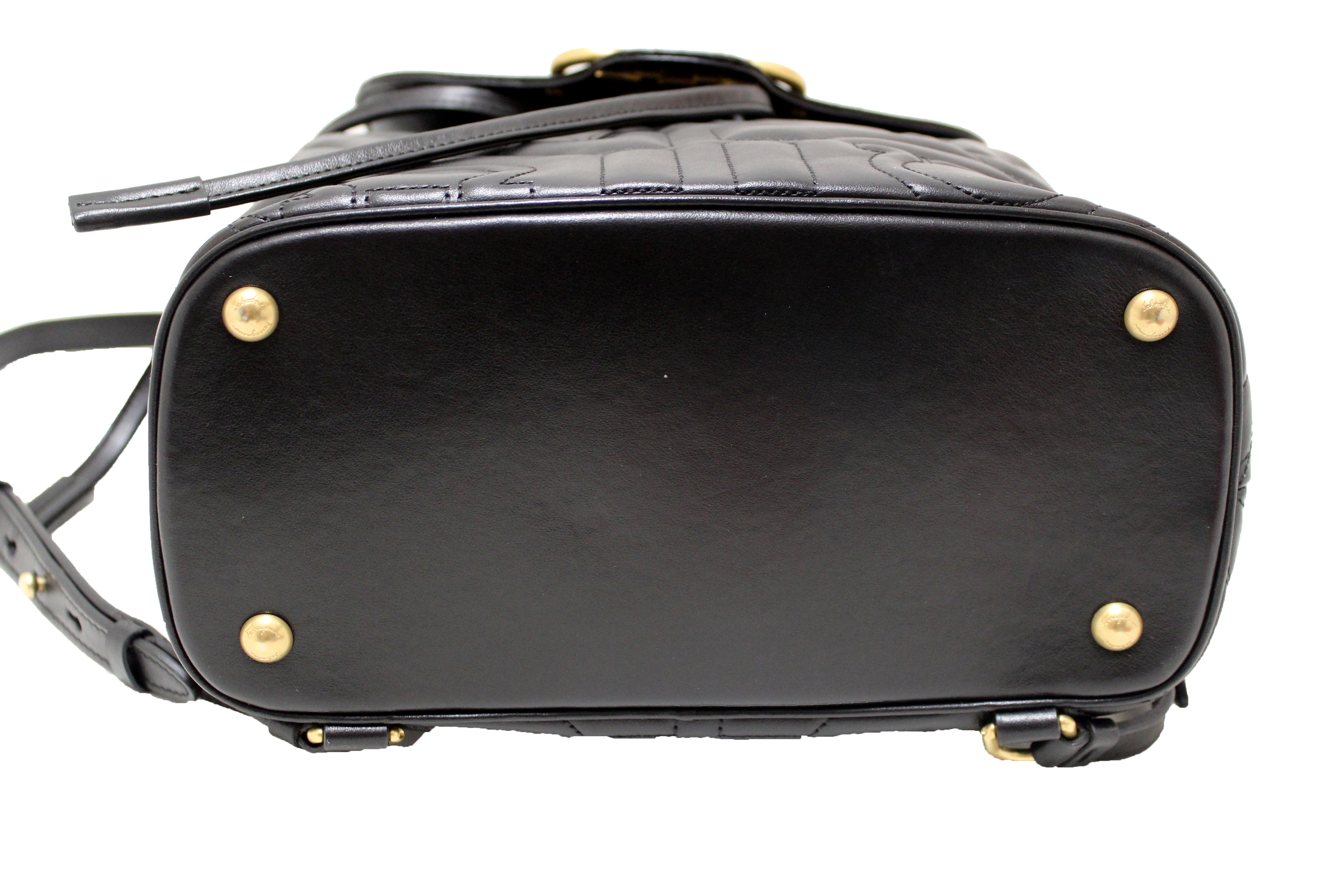 Authentic Salvatore Ferragamo Black Gancini Quilted Leather Medium Backpack for Women | Luxury Designer Handbag for Work, Travel & Everyday Use