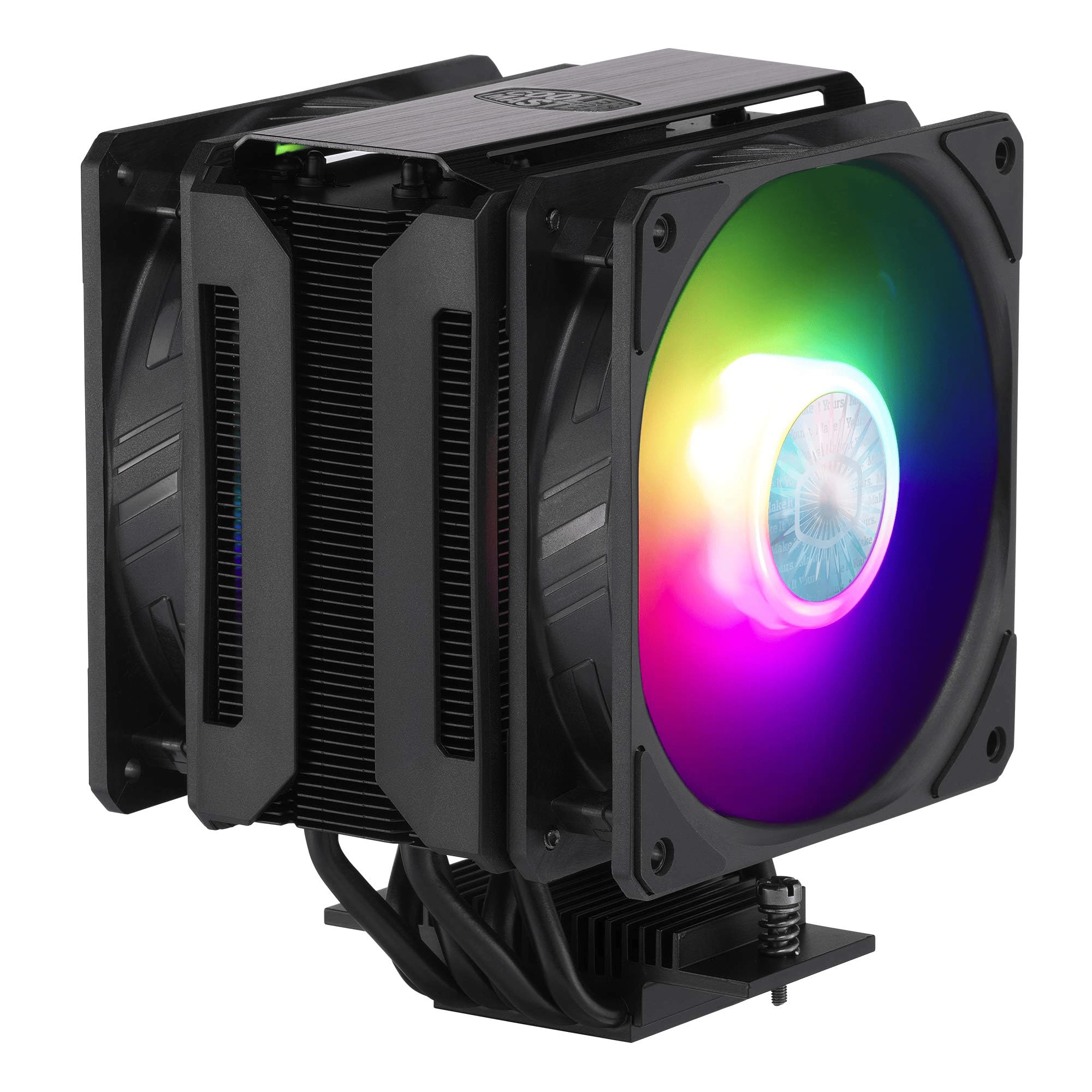 Cooler Master MasterAir MA612 Stealth ARGB CPU Air Cooler with Push-Pull SickleFlow 120 V2 ARGB Fans | 6 Heat Pipe Array | Universal Socket Compatibility | Unlimited RAM Clearance | Included Controller | Perfect for Gaming PC Builds & High-Performance Workstations