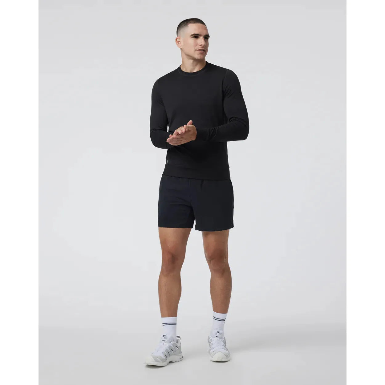Vuori Men's Ponto Performance Crew - Lightweight & Breathable Workout Shirt for Gym, Running & Yoga | Moisture-Wicking Activewear Top for Men