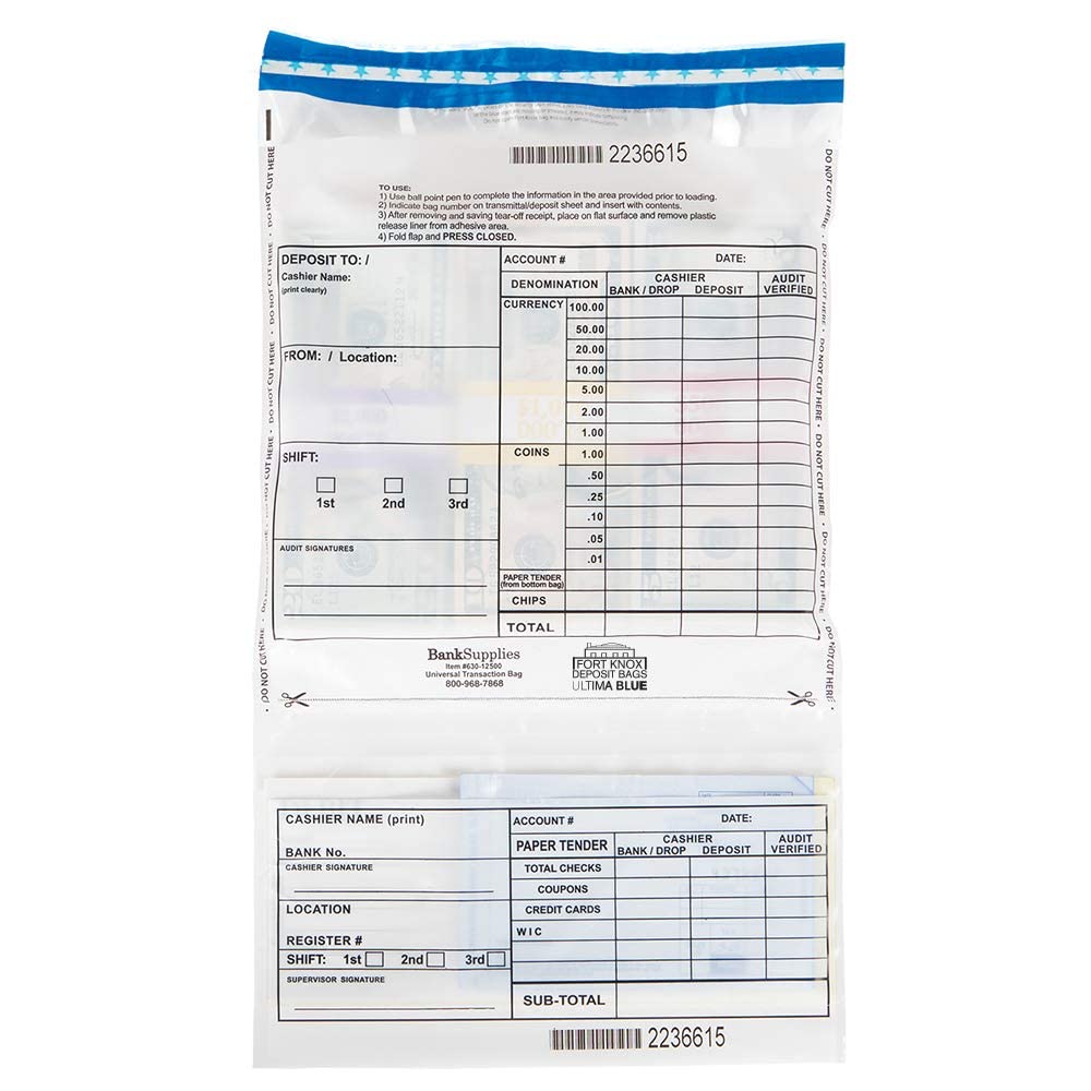 Ultima Blue Cash Deposit Bags 9