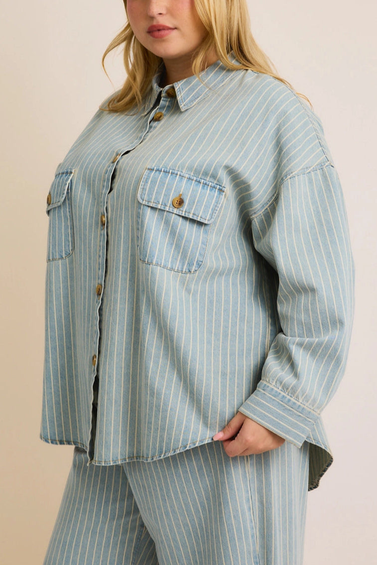 Read Between The Lines Shacket - Stylish Oversized Shirt Jacket for Women | Perfect for Layering, Fall Fashion & Casual Outfits