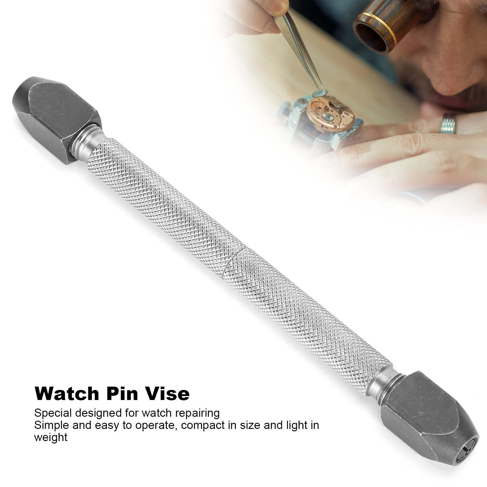 Precision Pin Vise Hand Drill Tool - High Carbon Steel Twisted Drill Bit Set for Watch Repair, Jewelry Making & Crafting | Perfect for Watch Stem, Pearl & Small Parts Repair | DIY Watchmaker & Hobbyist Essential Tool