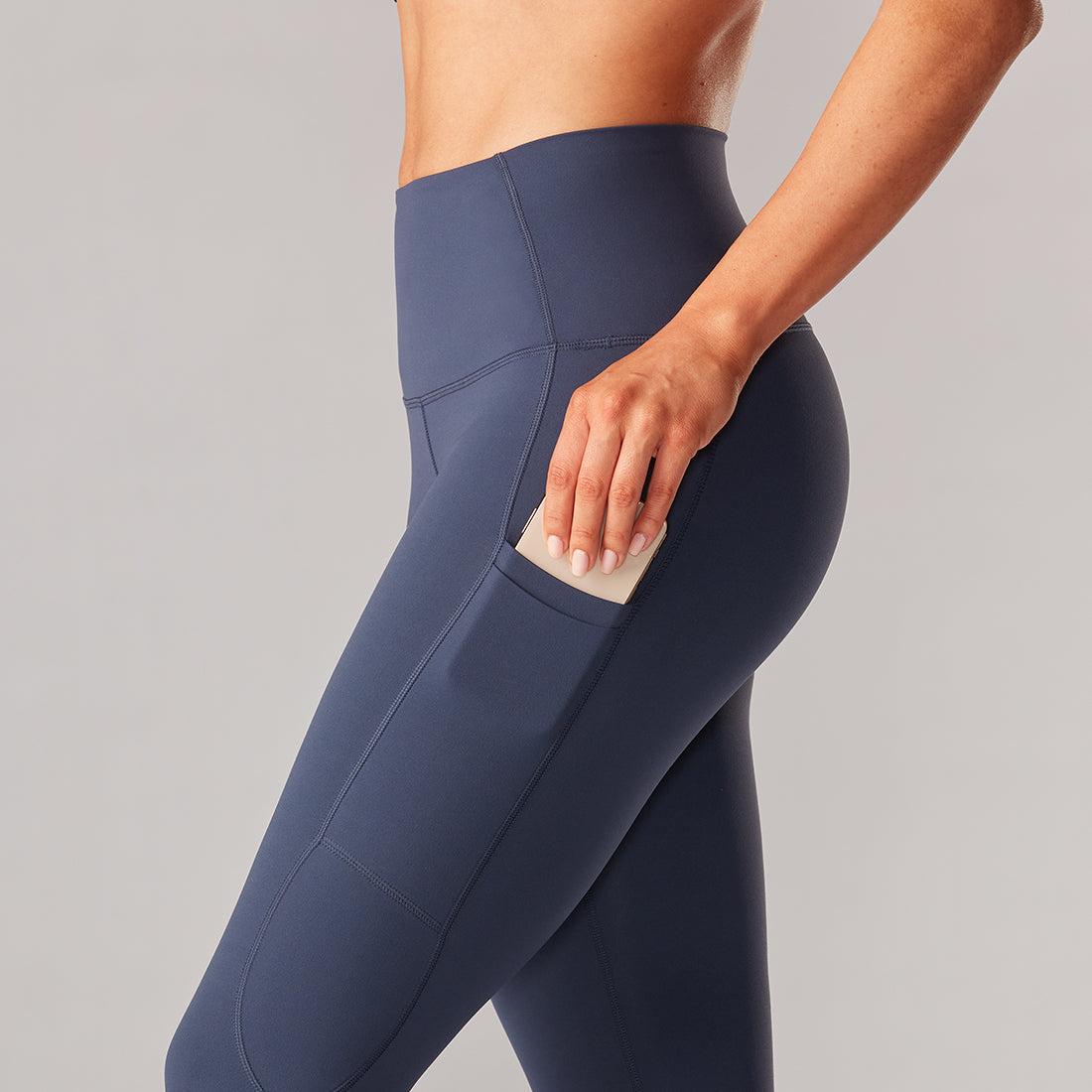 Tavi Noir Stash & Dash 7/8 High Waist Yoga Tights - Women's Workout Leggings for Running, Gym & Lounge - Moisture Wicking & Stretchy Activewear