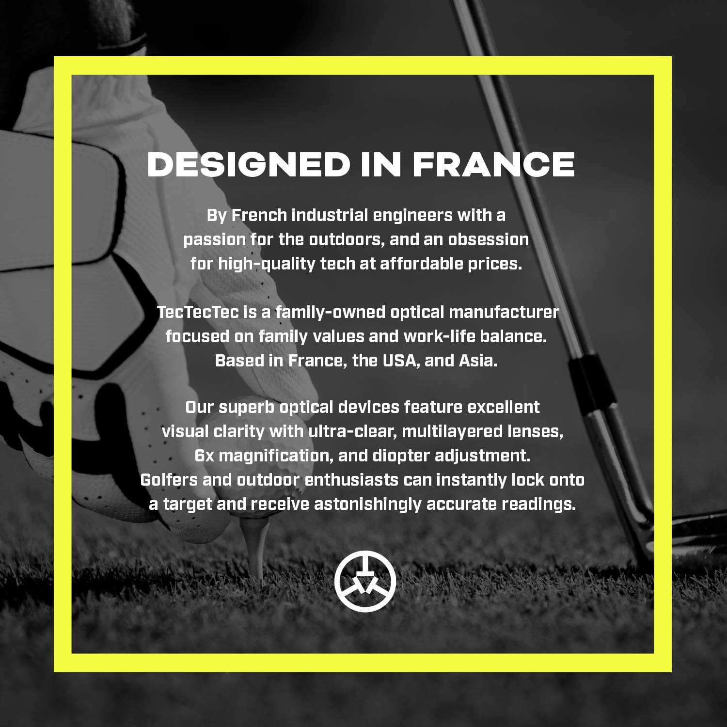 TecTecTec VPRO500 Golf Rangefinder with Slope Technology | 600 Yard Laser Range Finder with Flagseeker & Pin Sensor | Tournament Legal Slope Switch | Waterproof & Battery Included | Perfect for Golfers & Hunters