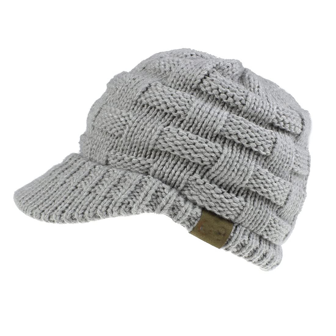 Wxllzlife Women's Knitted Beanie & Skull Cap - Warm Winter Hat for Messy Bun & Ponytail - Stylish Visor & Baseball Cap Design - Perfect for Outdoor Activities, Running, Hiking and Casual Wear