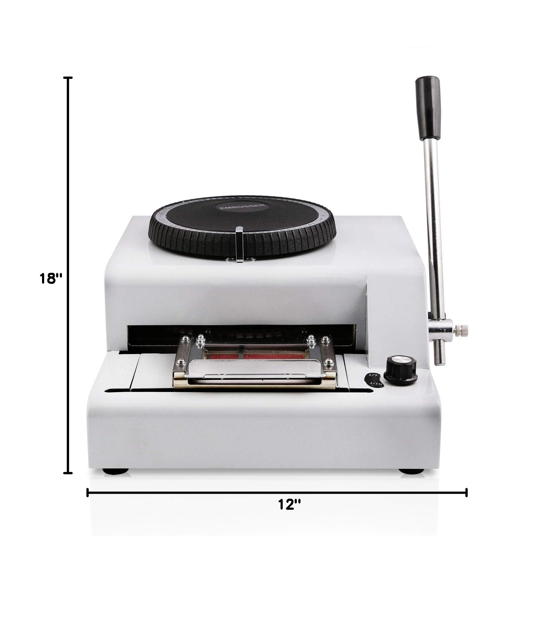 VEVOR Card Embosser Machine - 72 Character Embossing Tool for ID, Credit & Membership Cards | Perfect for Office, School & Business Security Use