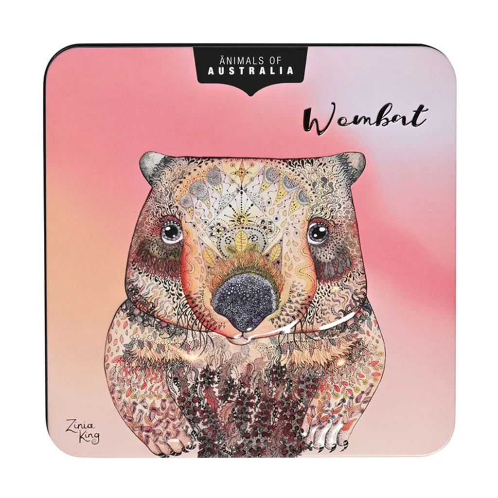 Premium Banksia Red Animals of Australia Wombat Tin - Macadamia Butter Finger Biscuits 150g | Australian Gourmet Cookies, Unique Gift Tin, Perfect for Tea Time & Holiday Gifting