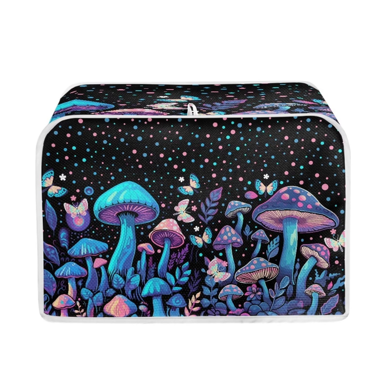 2 Slice Mushroom Butterfly Toaster Cover - Waterproof Dust Protector for Bread Maker & Oven - Lightweight Kitchen Appliance Cover for Countertop Protection (Perfect for Home, Cafe & Office Use)