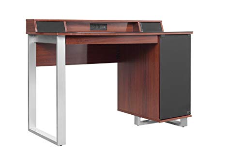 Bell'O 48 Inch Enterprise Desk with Built-in Speakers & USB Charging Station - Cherry Wood Finish (ODS4915-NC10) for Home Office & Gaming Setup