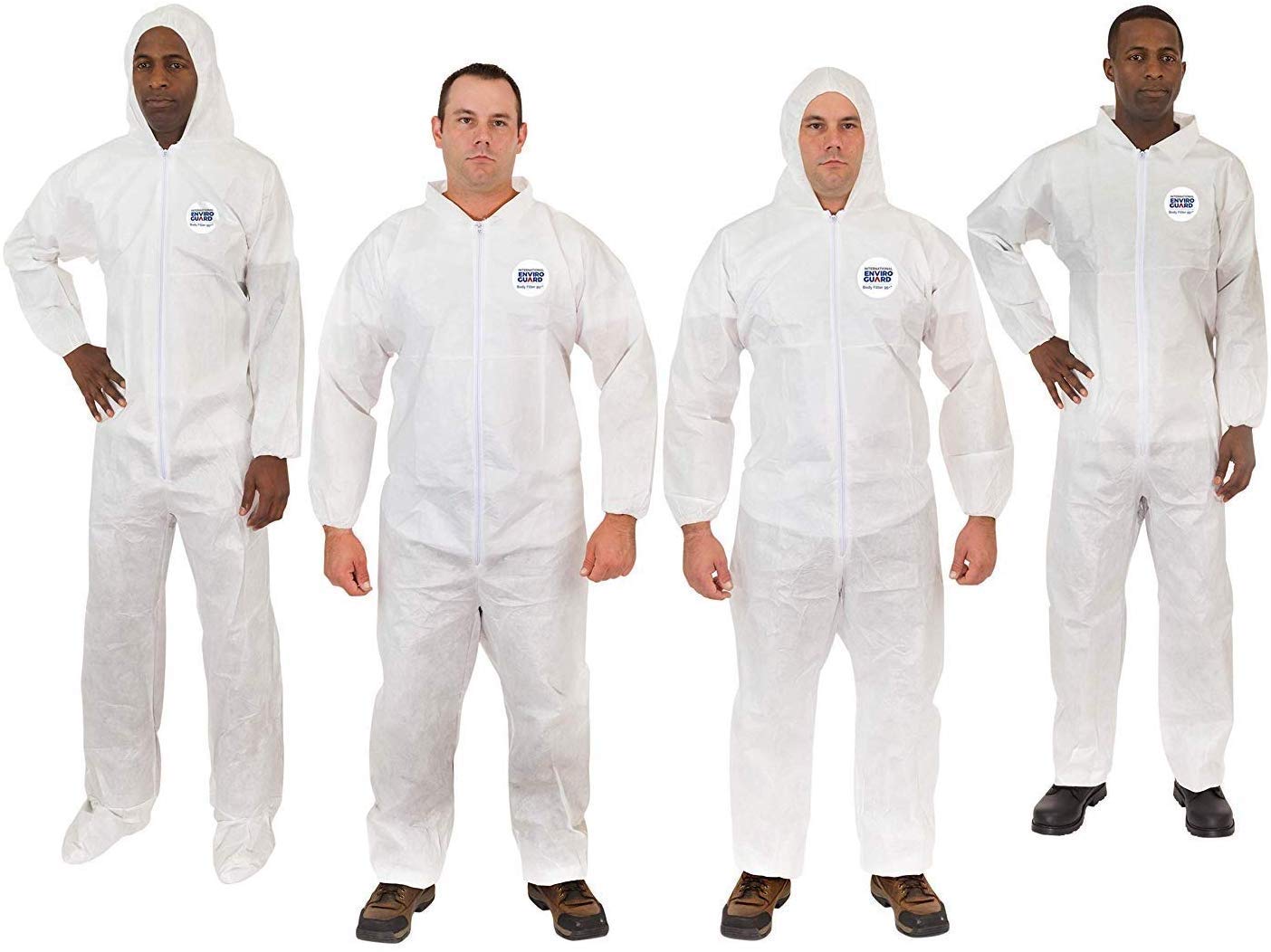 Disposable White Coverall Suits - Breathable Cool Protective Full Body Suit for Dust, Work, Painting & Cleaning | Professional PPE for Construction, Healthcare & Industrial Use