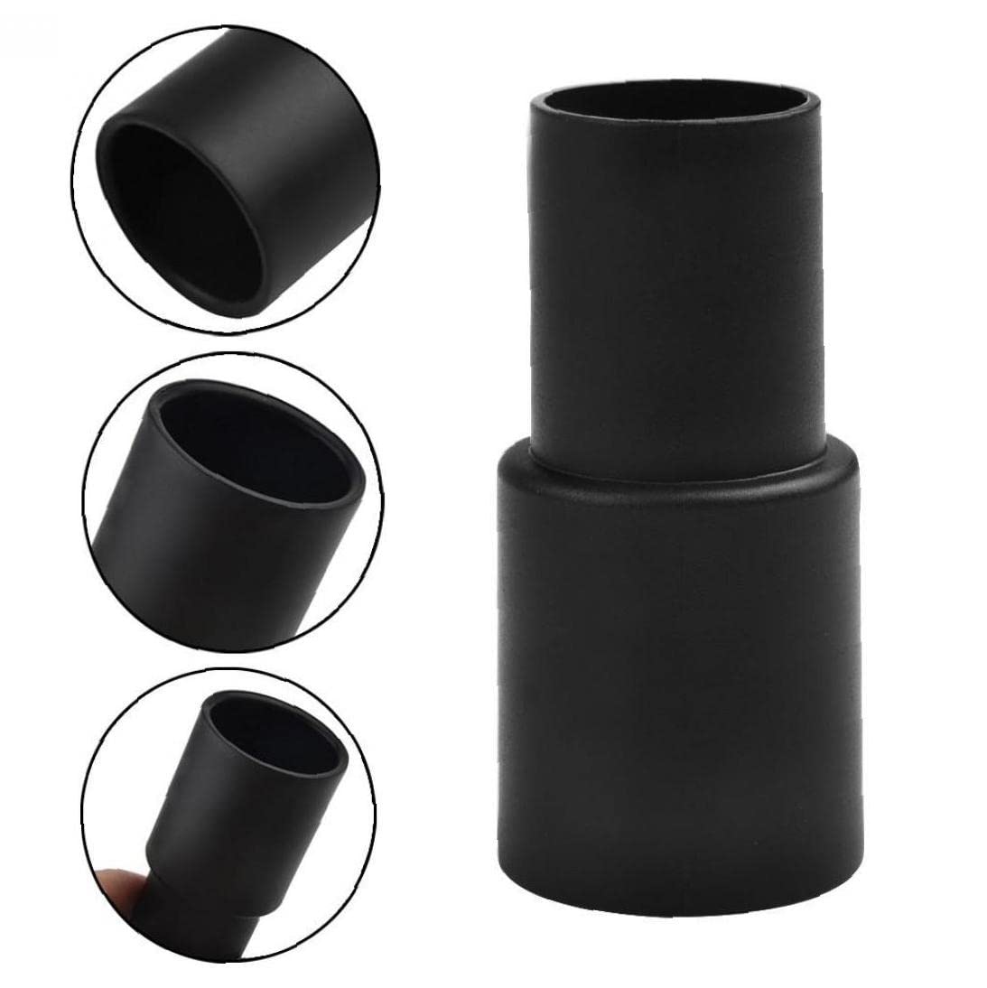 Ruluti 2-Pack Universal Vacuum Cleaner Hose Adapter Kit - Black | Compatible with Most Vacuum Brands | Perfect for Home Cleaning, Car Detailing & Workshop Use