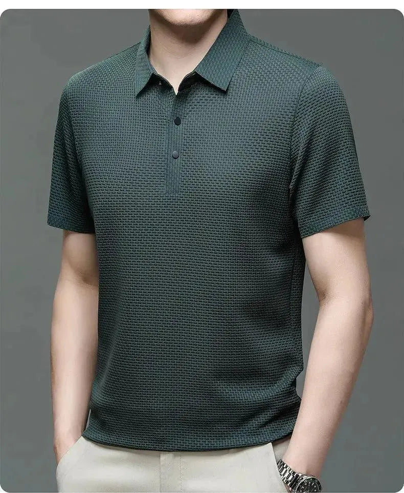 Men's Short Sleeve Polo Shirt - Breathable Cotton Casual Shirt for Golf, Work & Everyday Wear | Loop Up Brand