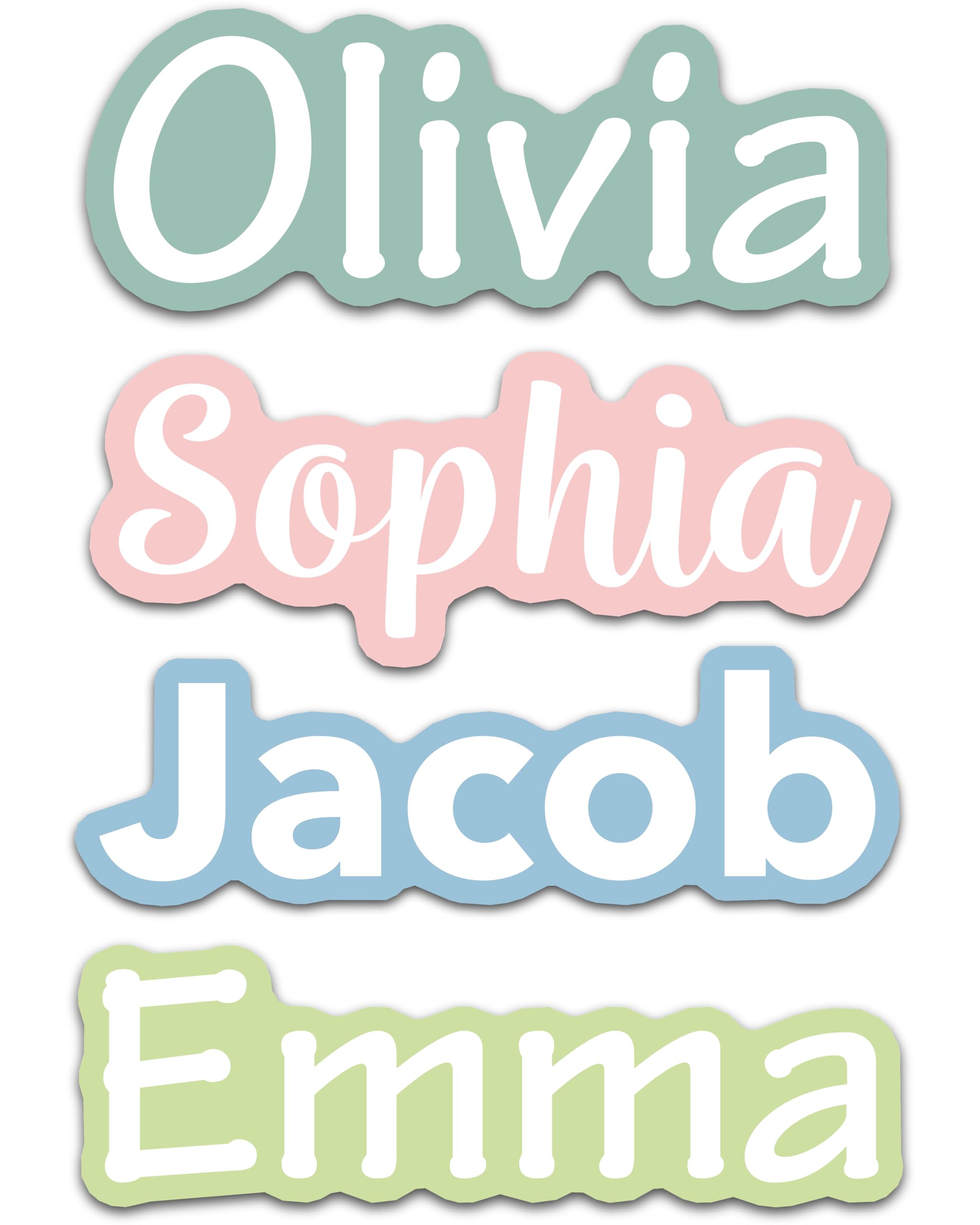 Custom Name Stickers for Water Bottles - Personalized Waterproof Vinyl Name Labels for Cups, Tumblers, Helmets, Laptops, Servers & Cars - Perfect for Daycare, School, Office & Travel (6 Pack)