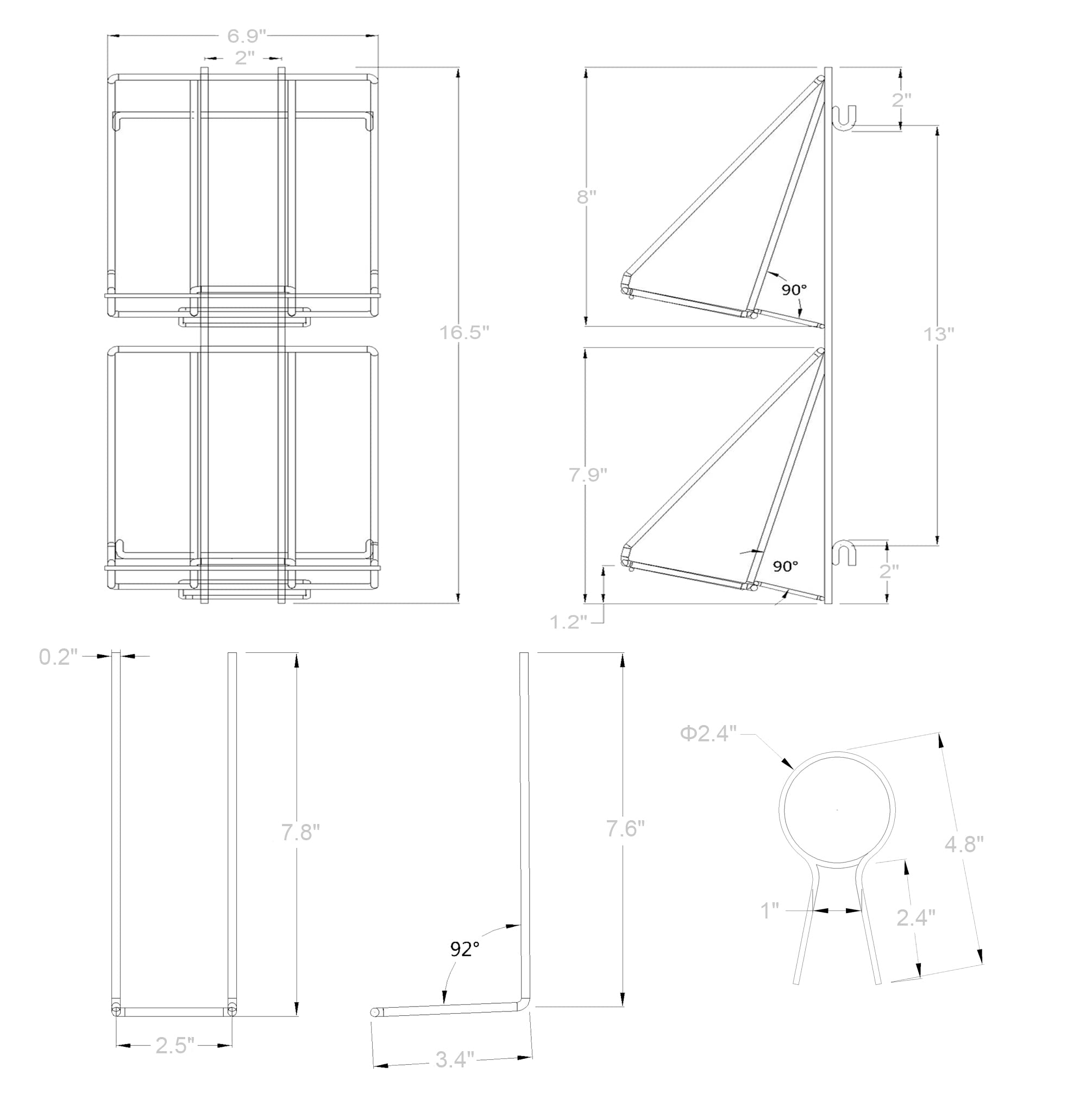 FixtureDisplays® 8-Pocket Rotating Display Stand for DVDs, Books, CDs, Postcards & Greeting Cards - Compact 6.54