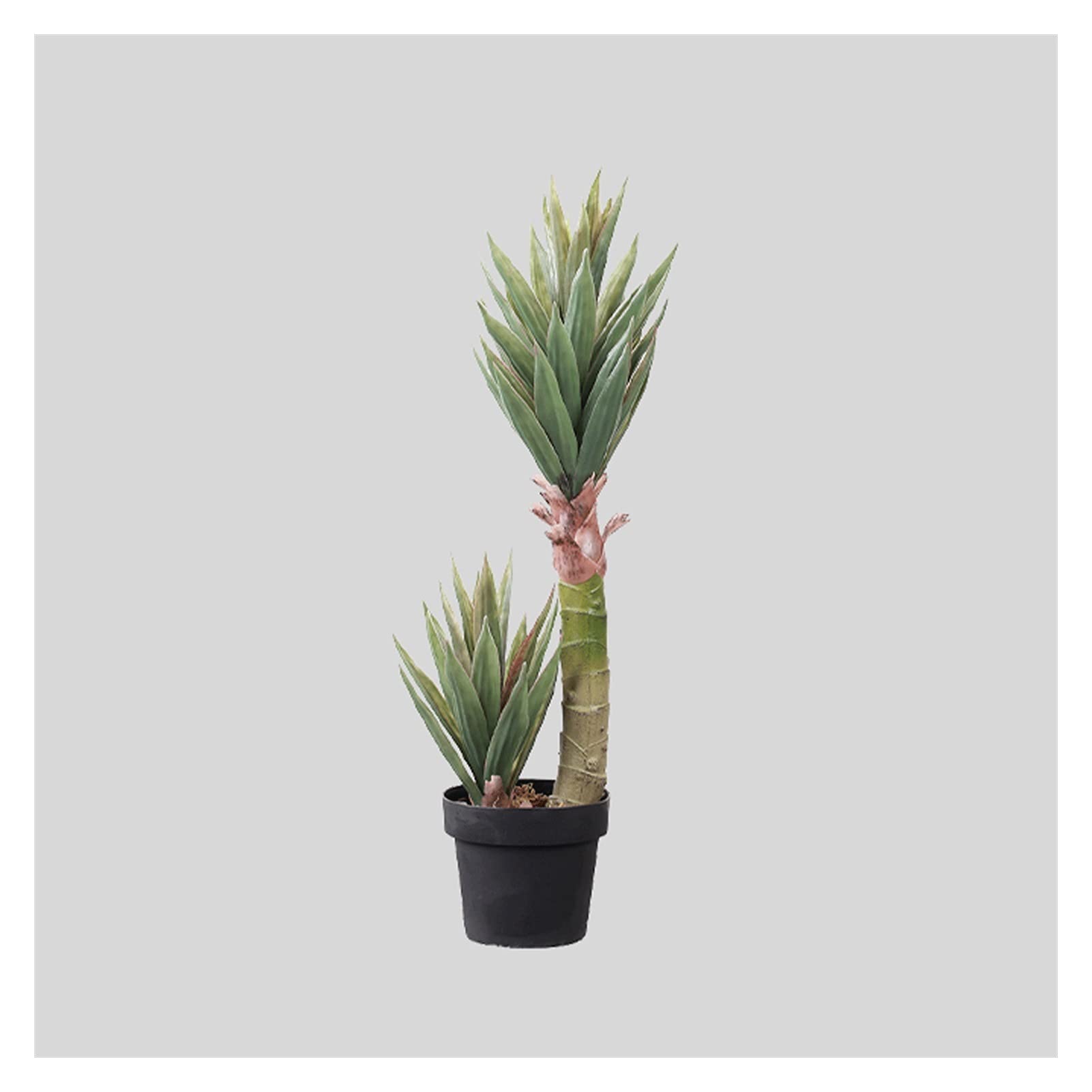 35 Inch Artificial Double Headed Aloe Bonsai Tree - Realistic Fake Plant for Home & Office Decor - Perfect for Living Room, Bedroom, Desk & Wedding Centerpieces