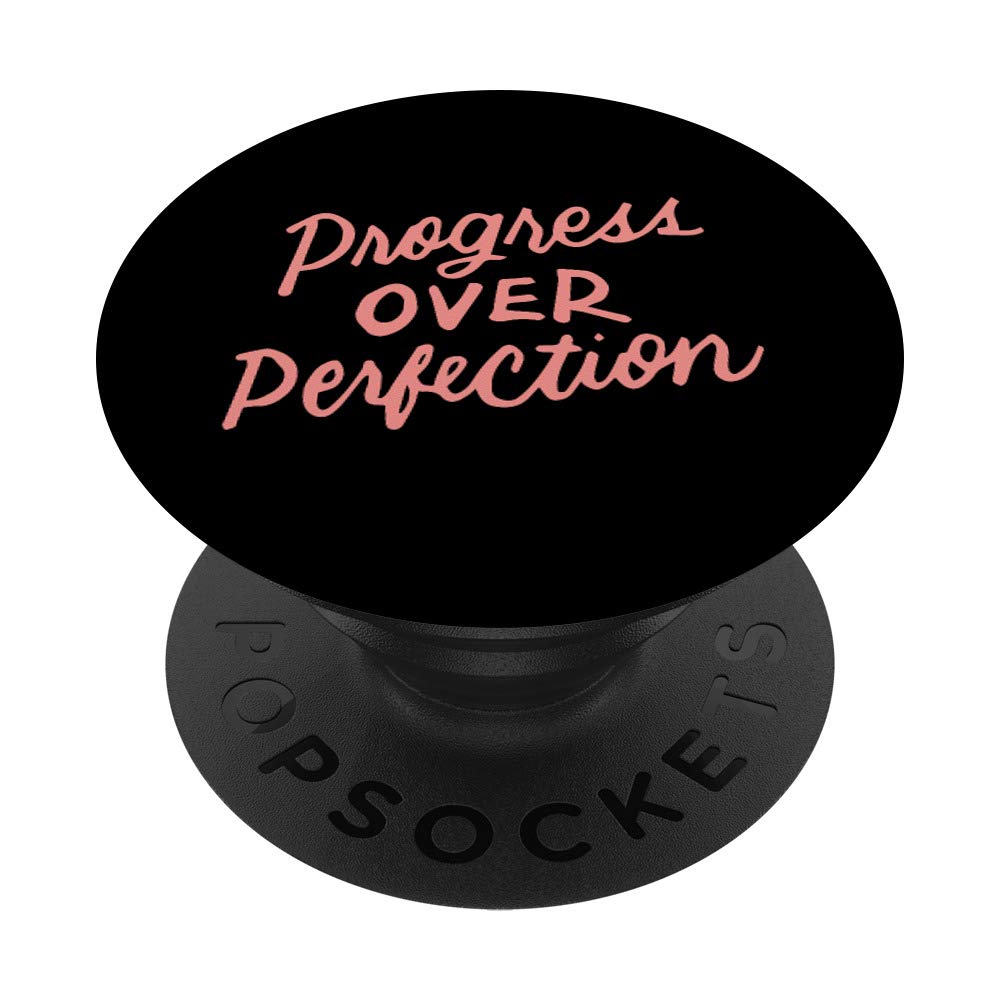 Growth Mindset Teacher Gift - Progress Over Perfection PopSockets PopGrip | Swappable Phone & Tablet Grip for Educators, Students & Professionals | Perfect for Classrooms, Offices & Daily Use