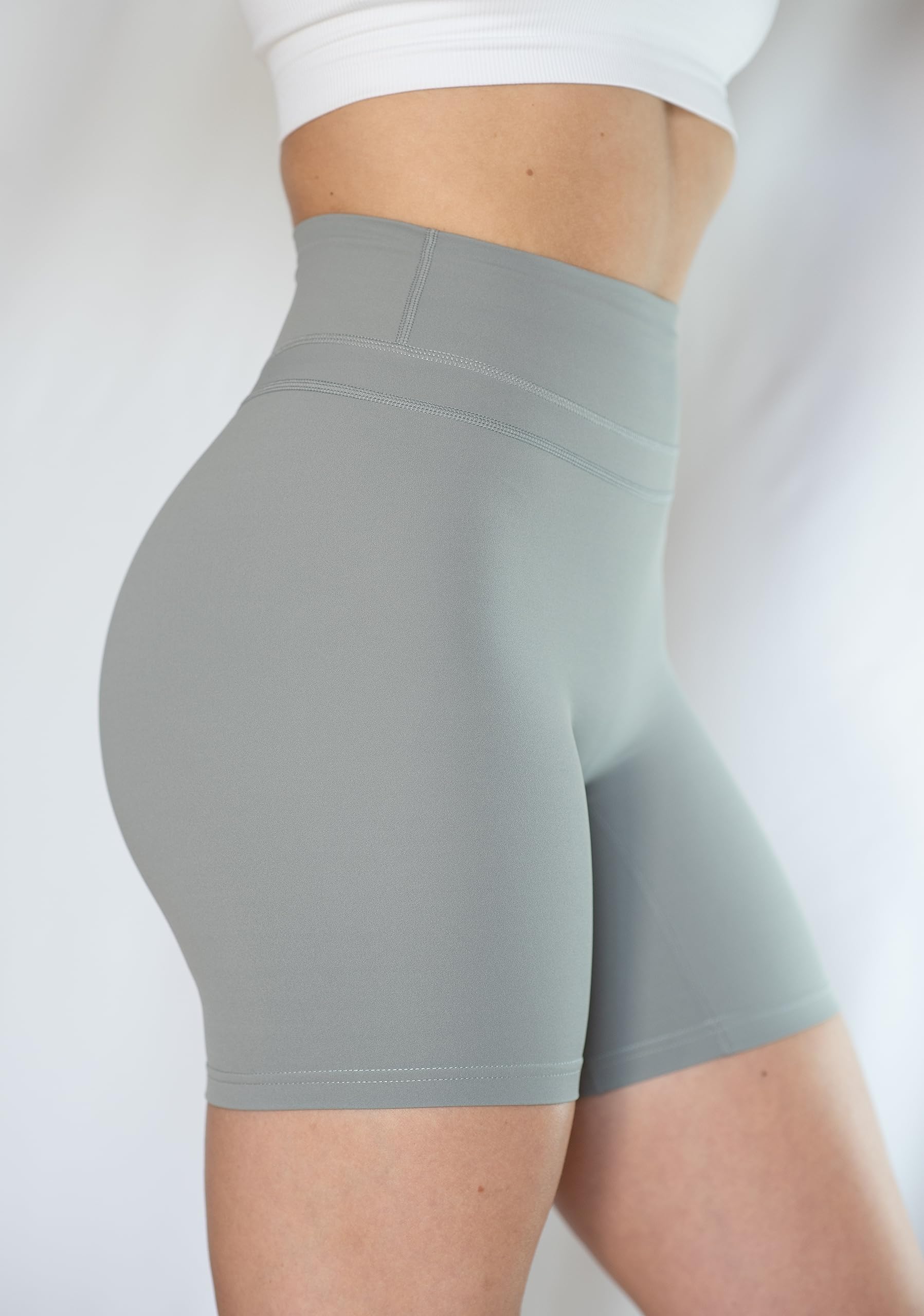 TomTiger High Waist Yoga Shorts for Women - Tummy Control Workout Biker Shorts with Butt Lifting Design - Comfortable Exercise Tights for Yoga, Gym, Running & Lounge Wear