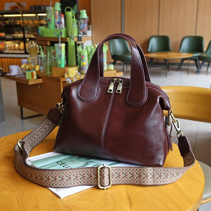 Stylish Genuine Leather Tote Bag for Women - Professional Work Bag with Multiple Pockets - Perfect for Office, Business Meetings & Daily Commute