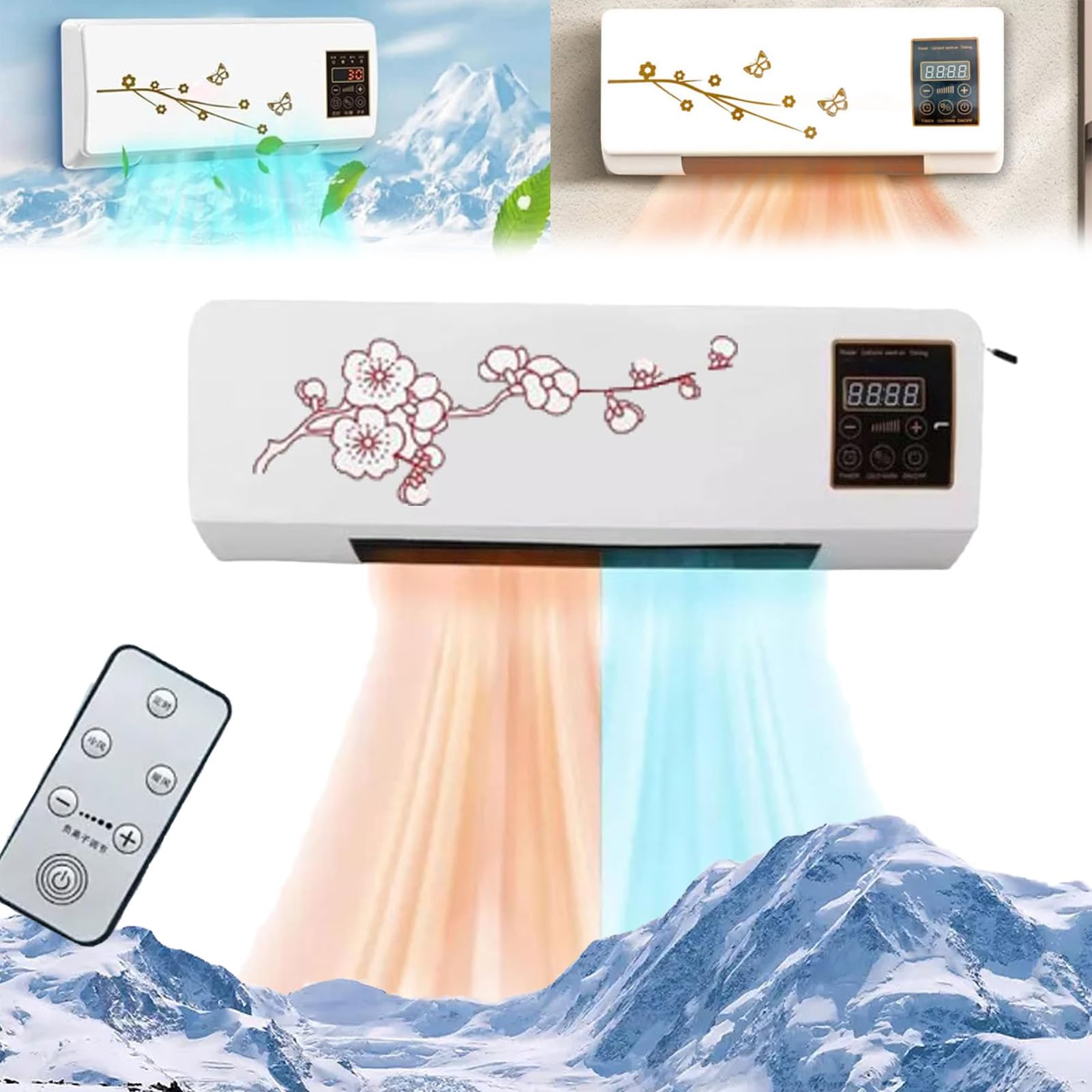 SplitMax Ultra Powerful 2-in-1 Portable Air Conditioner - Wall Mounted Mini Split AC Unit for Home & Office Cooling | Perfect for Bedrooms, Living Rooms, and Small Spaces