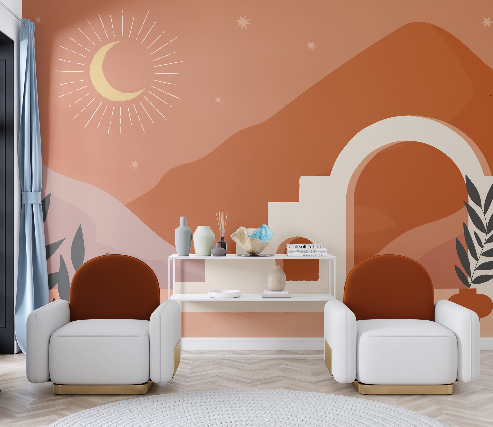 Scandinavian Wallpaper Mural - Premium Nordic Style Wall Decor for Living Room, Bedroom & Office | Modern Minimalist Home Design