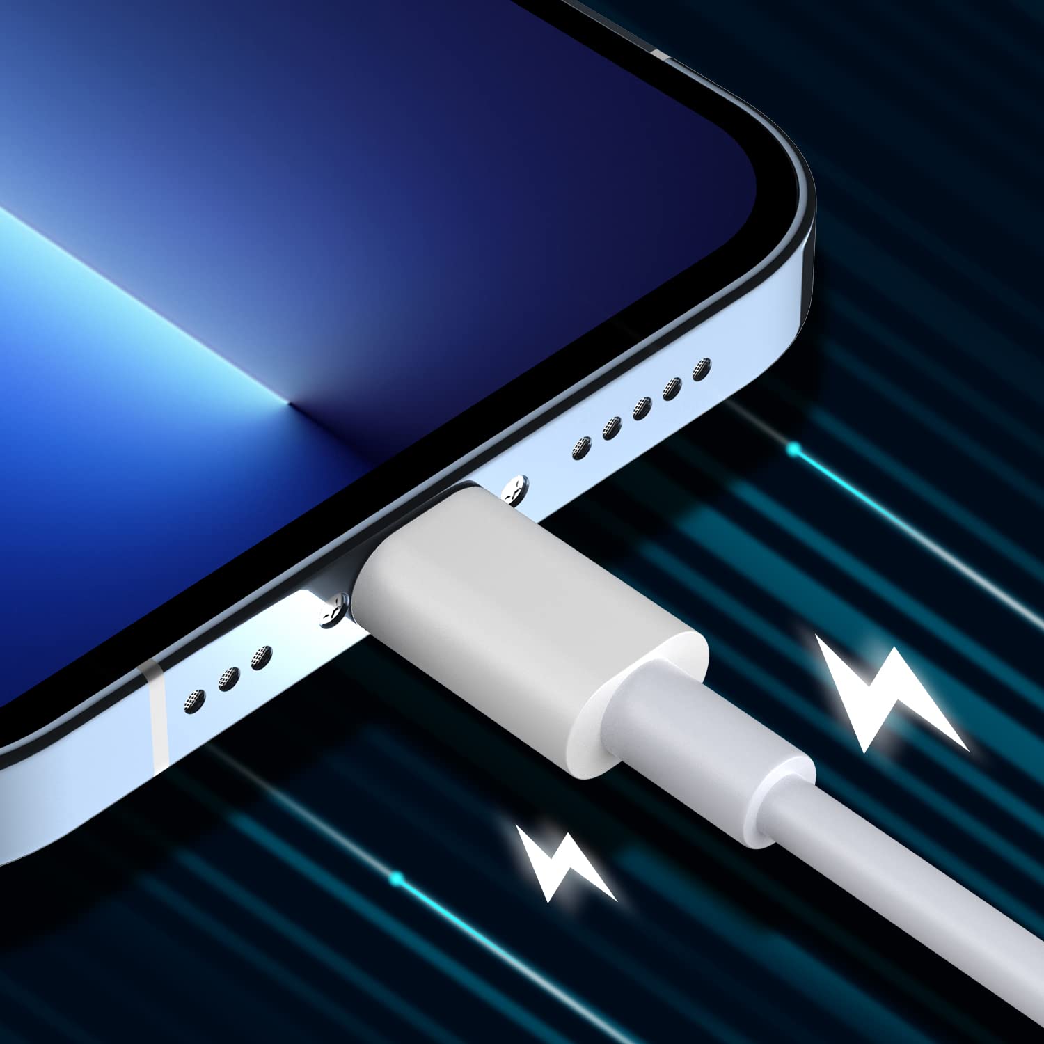 3M Apple MFi Certified USB C to Lightning Cable - Fast Charging Cord for iPhone 14/13/12/11/X/8 & iPad - Durable USB-C Charger for Home, Office & Travel Use