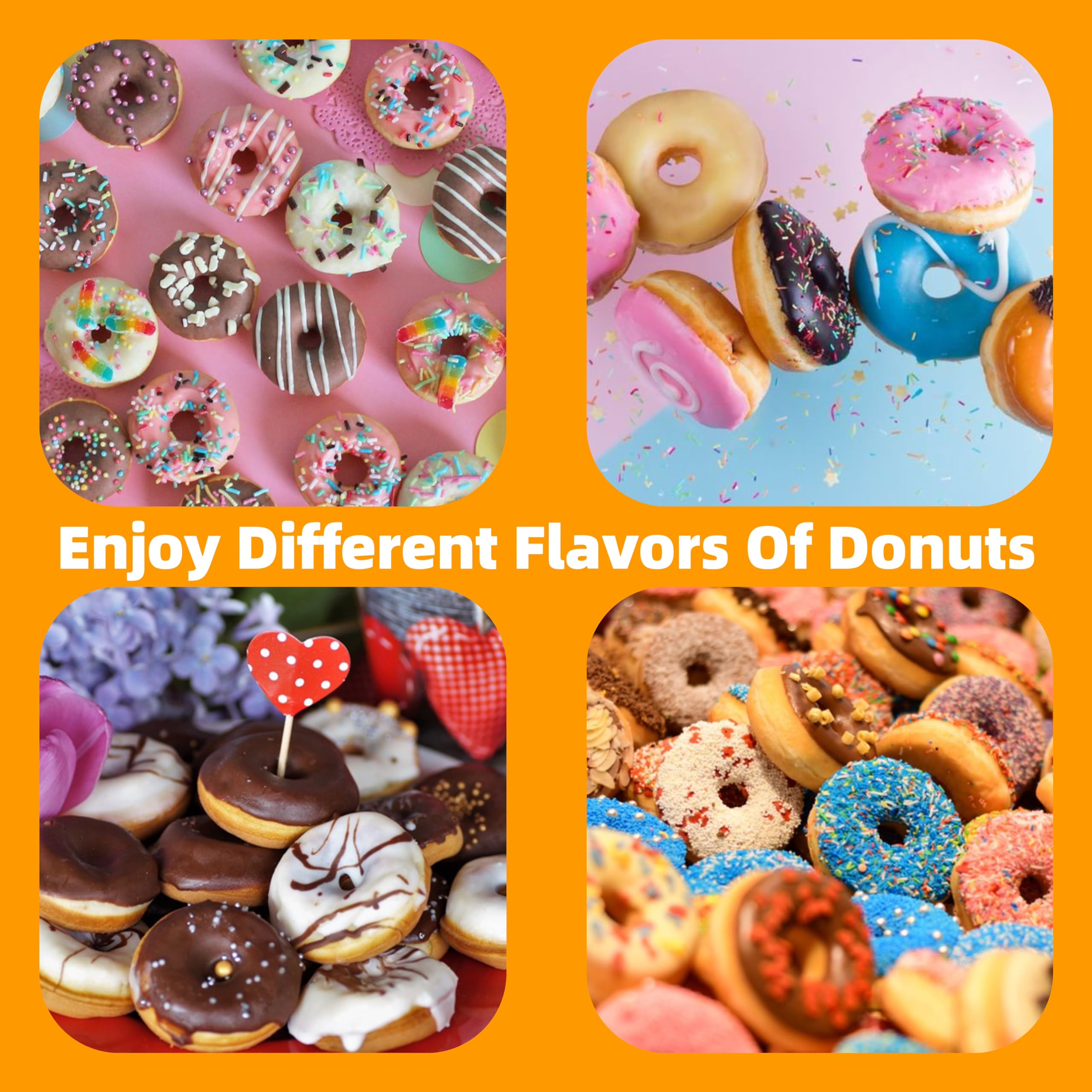 Mini Electric Donut Maker Machine for Kids - Non-Stick Surface, Makes 16 Mini Doughnuts - Perfect for Breakfast, Snacks & Desserts - Black - Great for Birthday Parties, Family Gatherings & After-School Treats