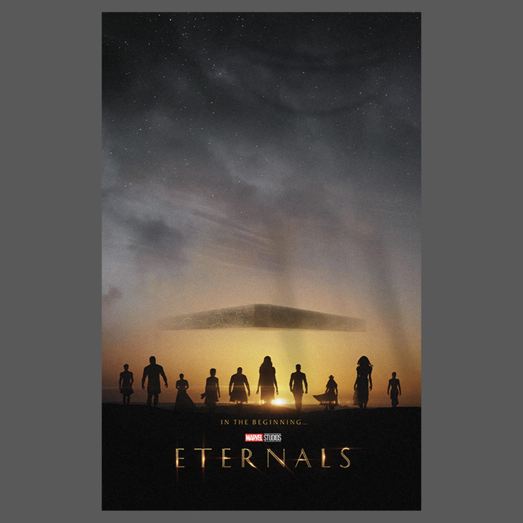 Marvel Eternals Movie Poster Girls Solid Color Crew Neck T-Shirt - Casual Superhero Graphic Tee for Women, Cosplay & Marvel Fan Gifts