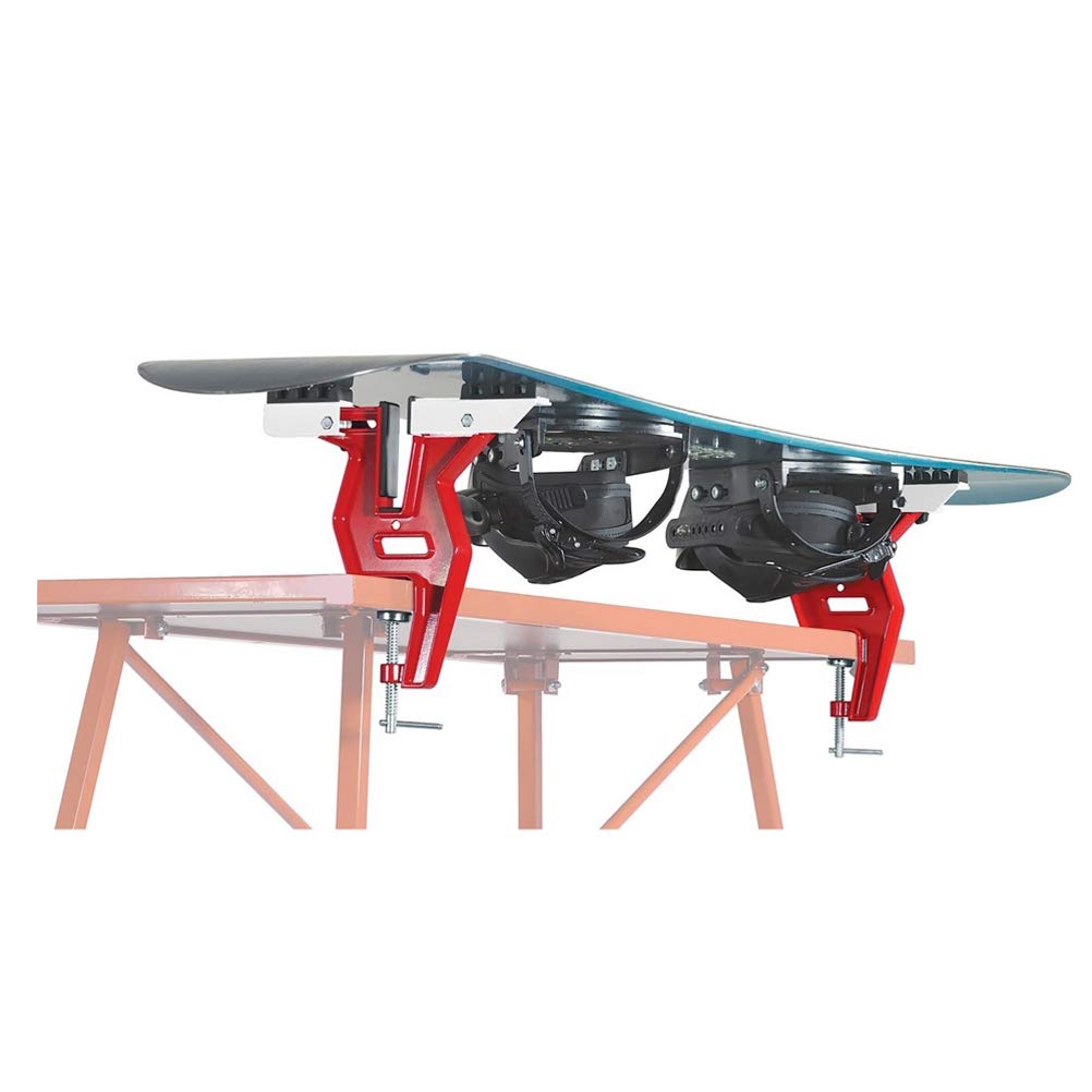 Swix Pro Adjustable Aluminum Snowboard Tuning Vise - Heavy-Duty Ski & Snowboard Edge Sharpener & Waxing Tool for Winter Sports Maintenance (Red)
