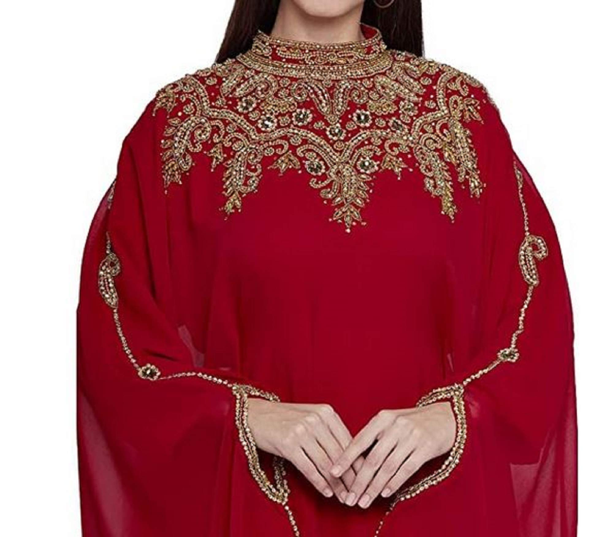 Elegant Kaftan Maxi Dress for Evening Gowns, Wedding & Cocktail Parties | Moroccan Takchita Wear | Perfect for Formal Events, Bridal Showers & Special Occasions