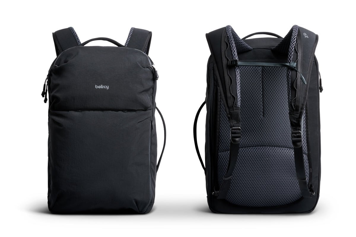 Bellroy Lite Travel Pack 30L - Lightweight Waterproof Backpack for Hiking, Camping & Air Travel | Durable Carry-On Luggage with Laptop Compartment