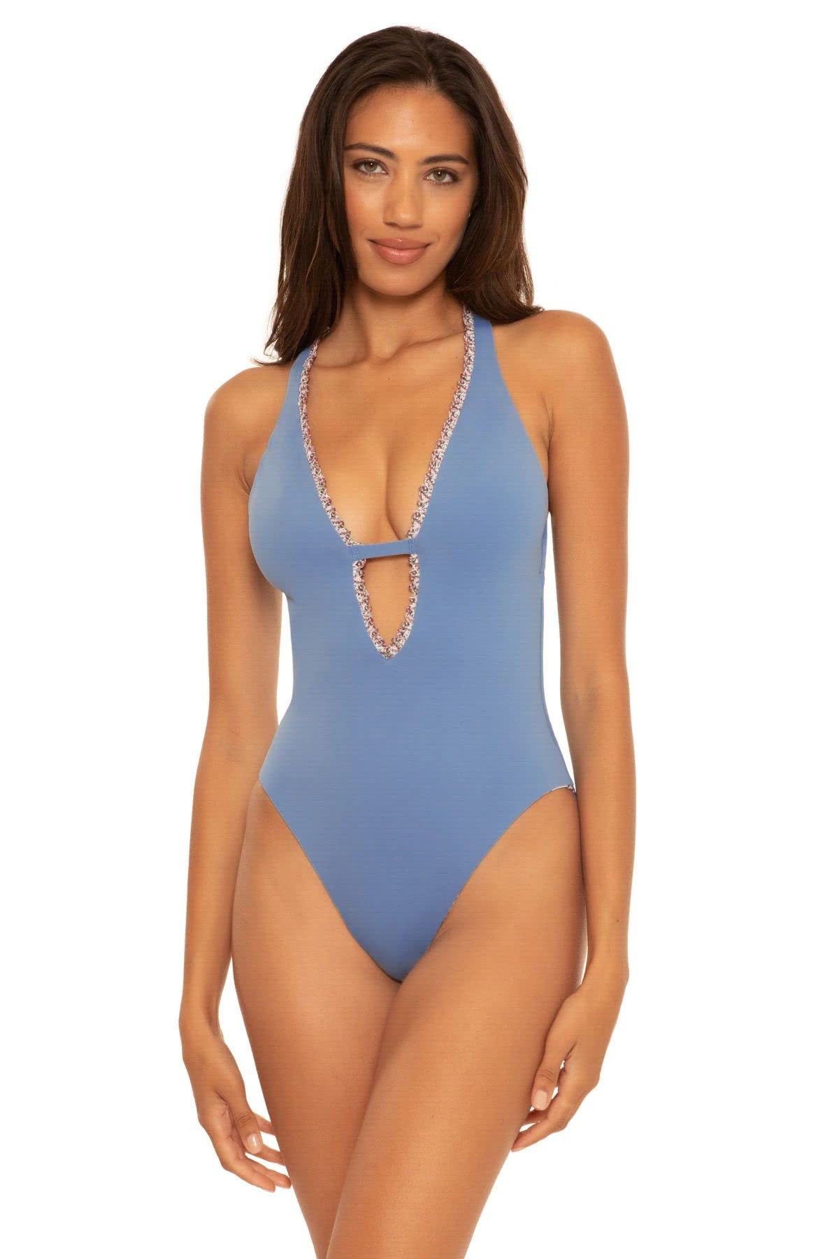Rebecca Virtue Marrakesh Reversible Skylar One-Piece Swimsuit - Multi Color Large - Perfect for Beach Vacations, Pool Parties & Summer Getaways