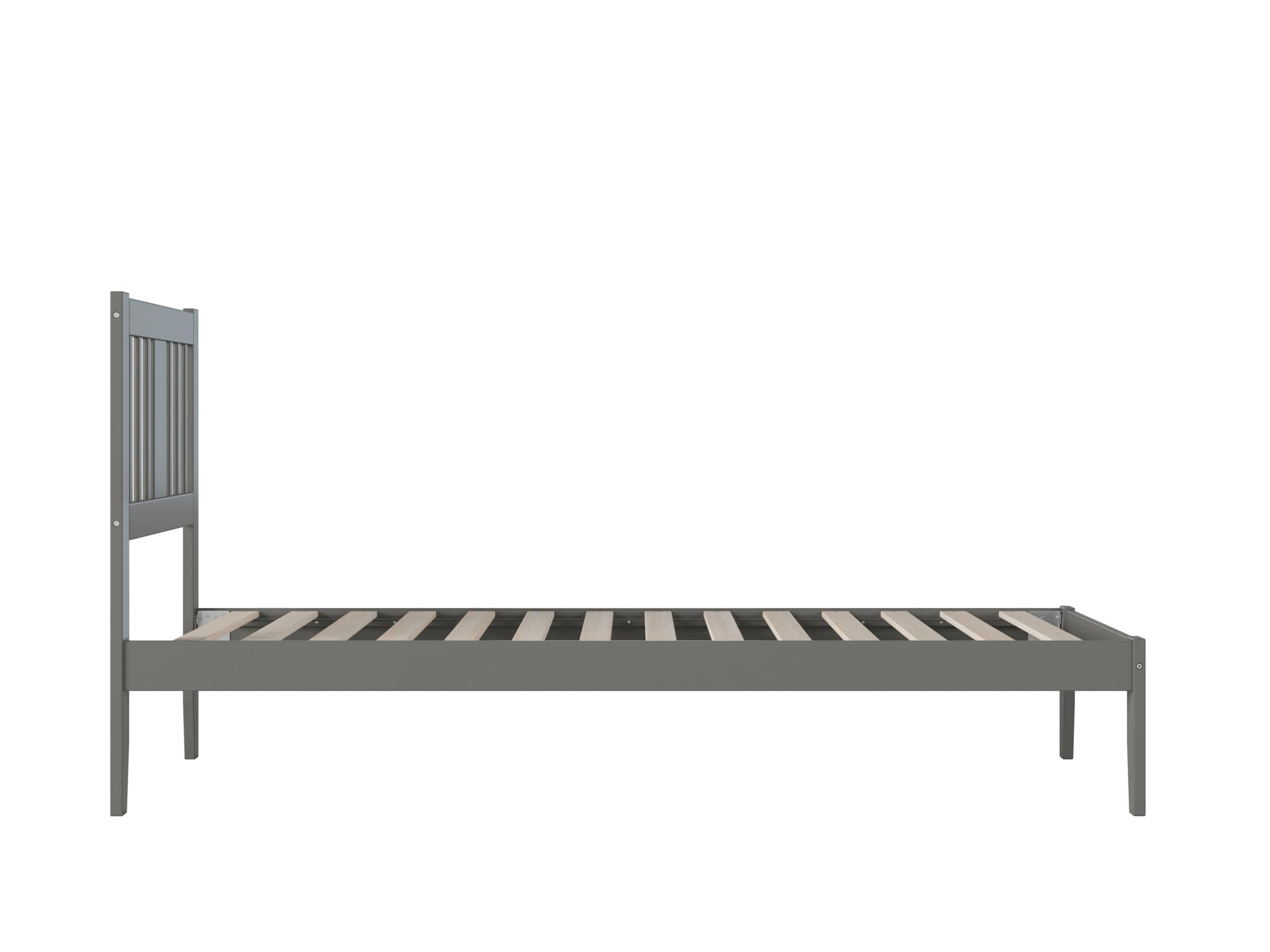 AFI Tahoe Twin XL Size Platform Bed with USB Charging Station - Modern Grey Wooden Bed Frame for Small Spaces, Dorm Rooms & Guest Bedrooms
