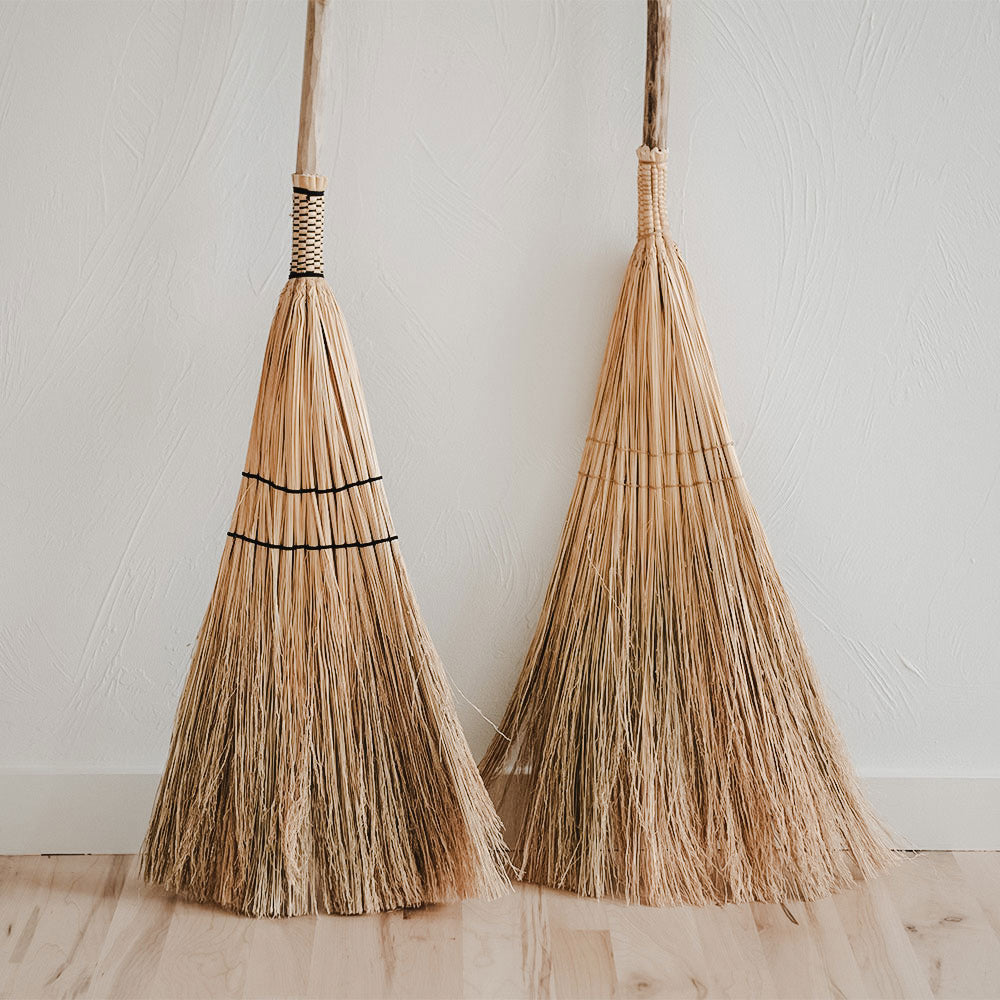 Premium Fallen Branch Everyday Broom - Natural Wooden Broom for Home Cleaning | Perfect for Indoor Floors, Patios & Garden Areas