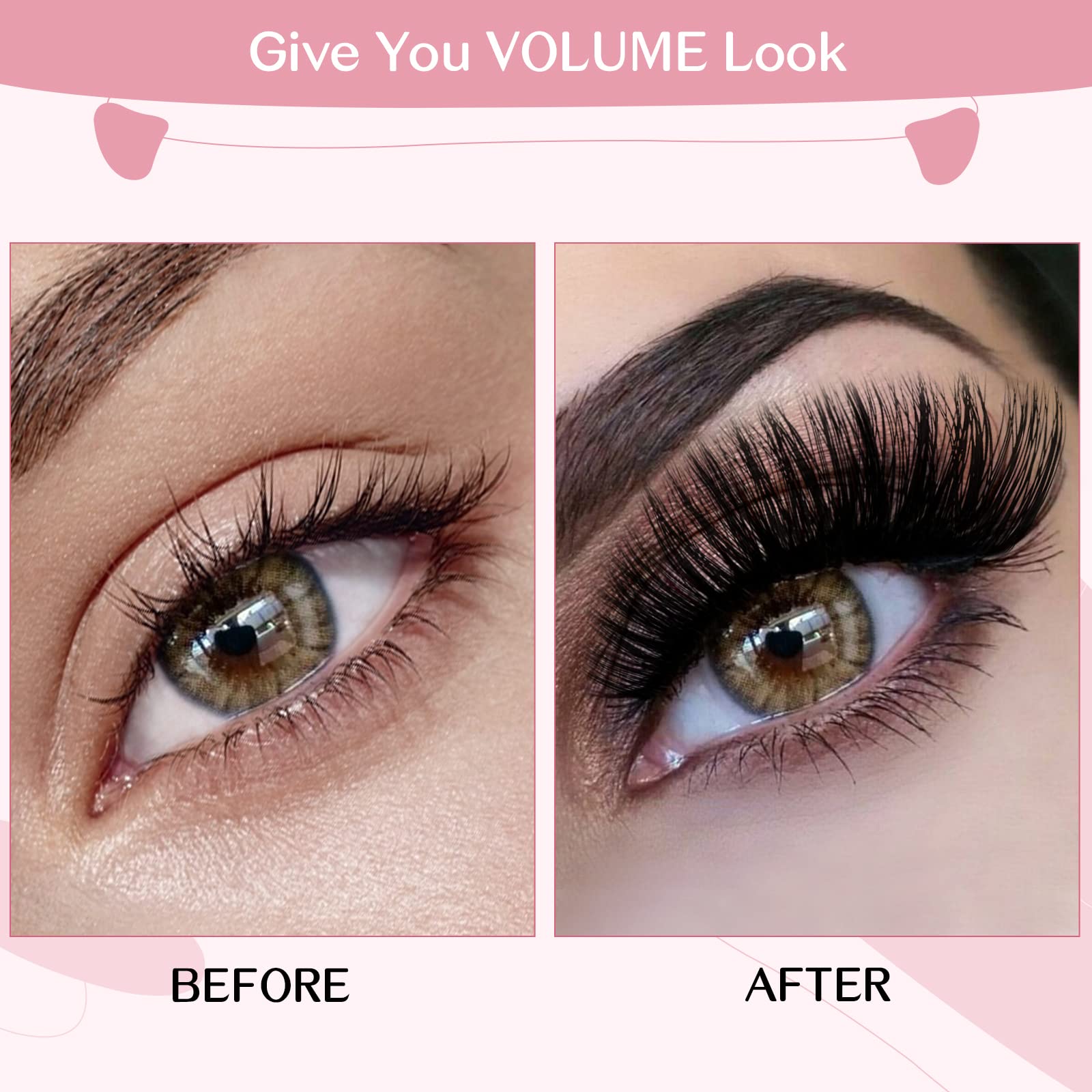 72 Pcs Cluster Lashes DIY Eyelash Extension Kit - Individual Lashes Mix (D-8-16) with Thin Band for Easy Home Application | Natural Look for Daily Wear & Special Occasions