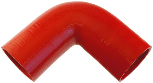 Pegasus E90.76-RED-6 Red Silicone Hose - 3 Inch ID 90 Degree Elbow with 6 Inch Legs - High Temp Flexible Hose for Automotive, Marine & Industrial Applications