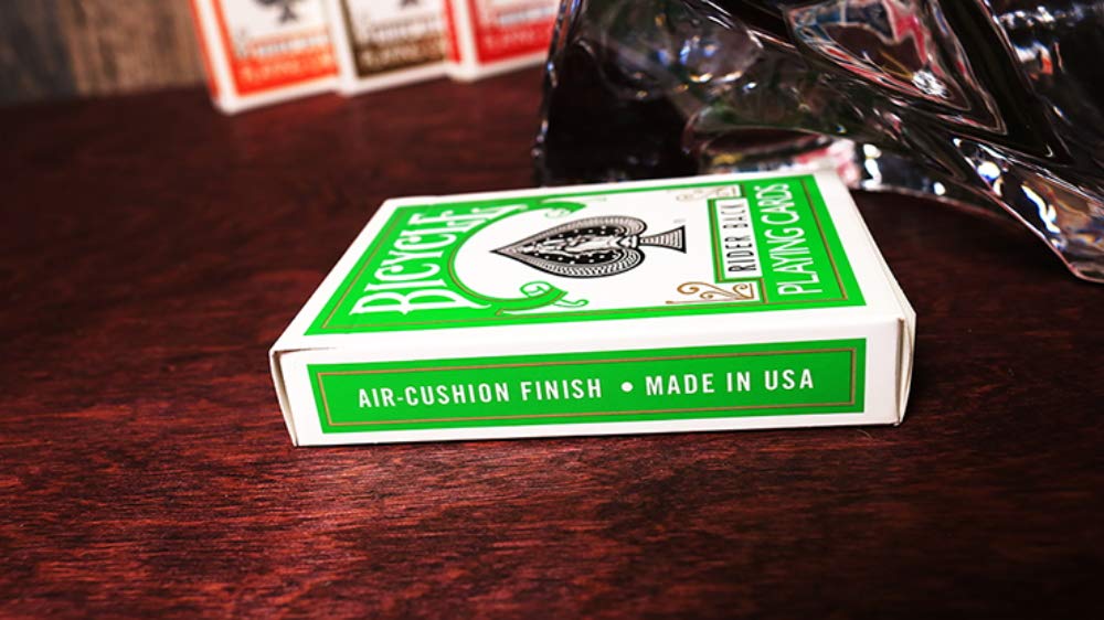 Bicycle Playing Cards - Green Back USPCC Premium Quality for Magic Tricks, Cardistry & Poker Games - Perfect for Professional Magicians & Card Enthusiasts