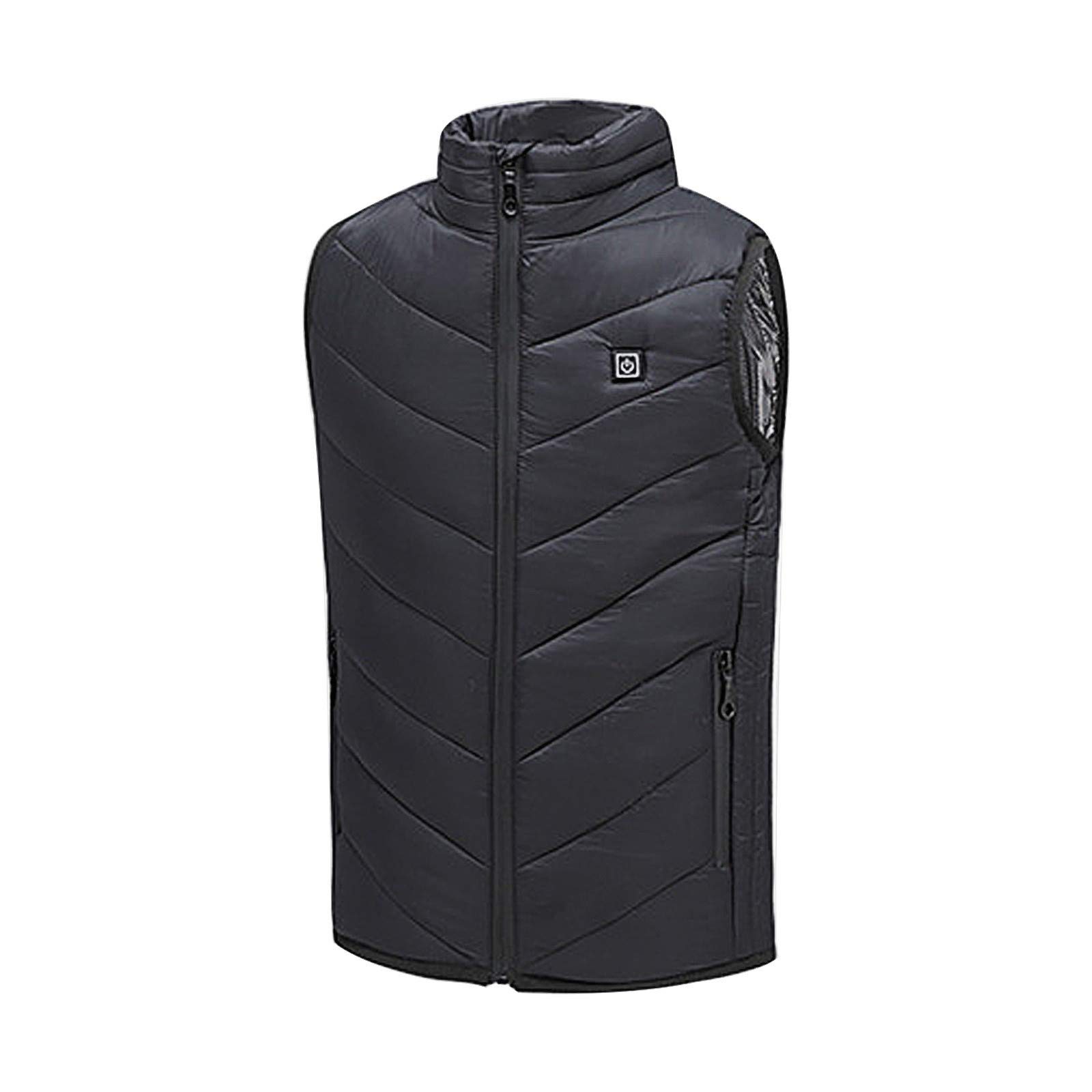 Zerlibeaful Kids Heated Winter Coat - Electric Charging Jacket for Boys & Girls 8-12 Years, Warm Outdoor Clothing with USB Heating for Cold Weather (Black, Size 130) - Perfect for Snow Sports, Winter Play & Outdoor Activities