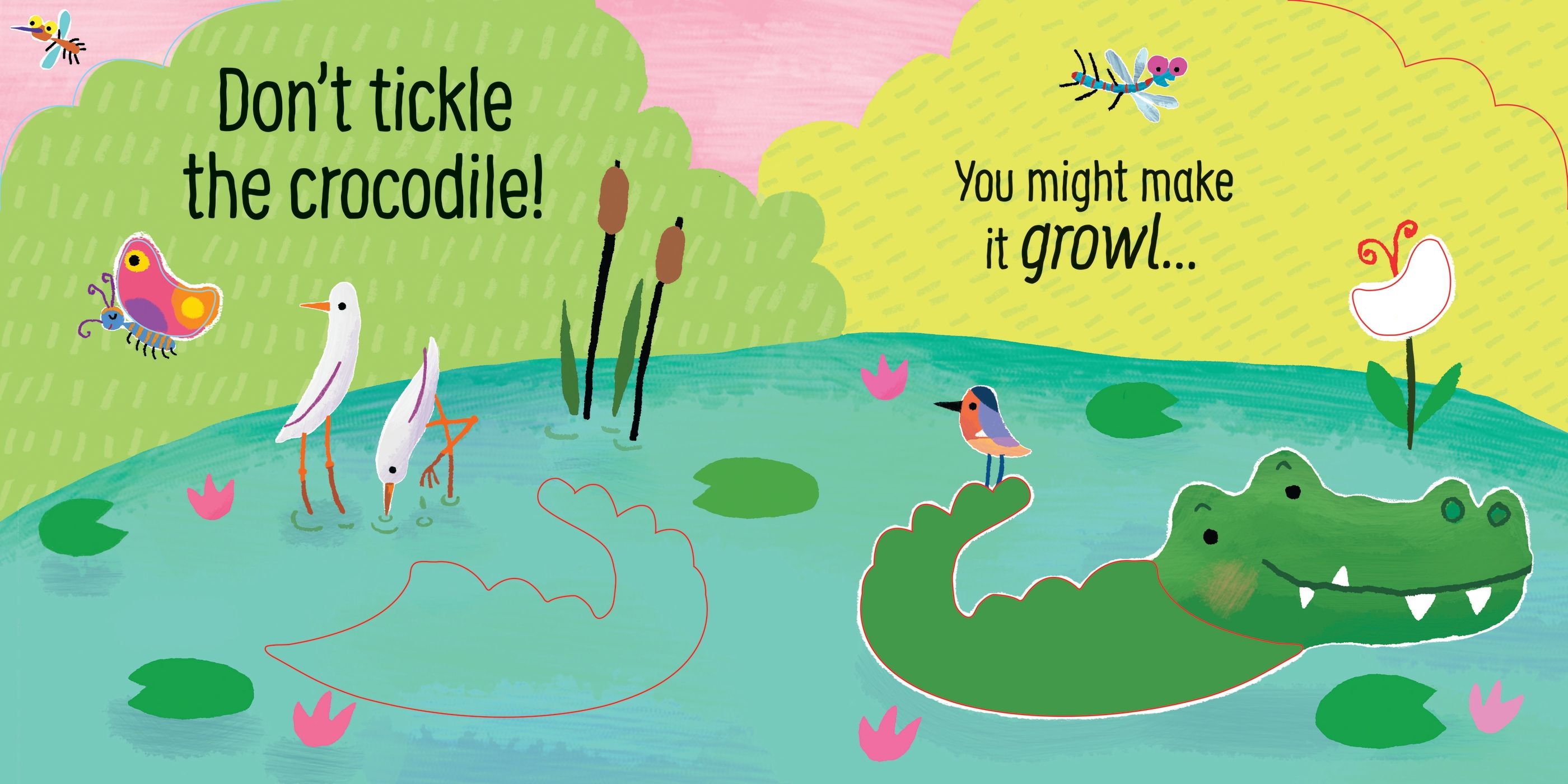 Don't Tickle The Crocodile - Usborne Interactive Touch & Feel Board Book for Toddlers - Sensory Play & Early Learning for Babies