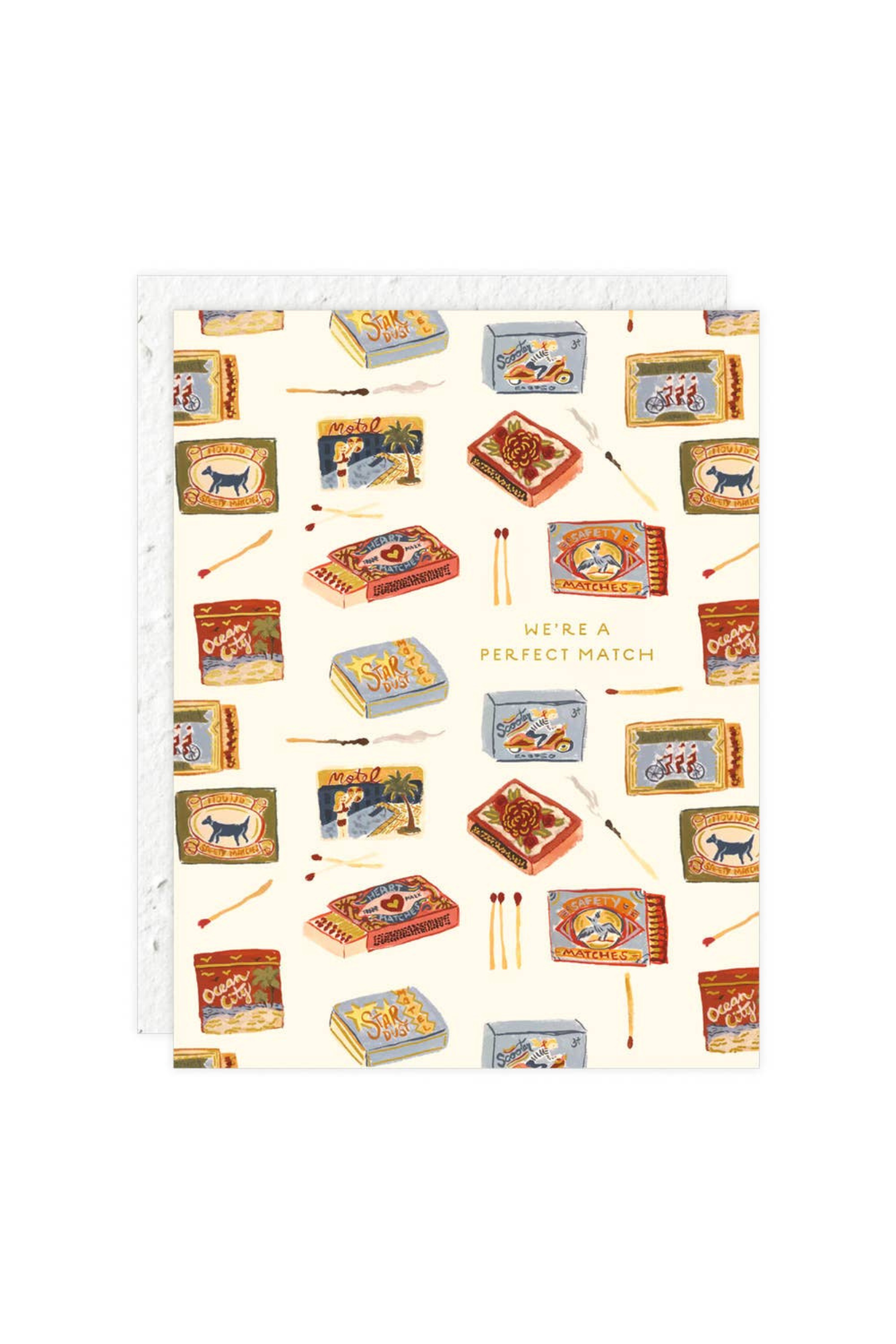 Vintage Matchbooks Anniversary Card - Unique Collectible Gift for Couples - Perfect for Anniversaries, Weddings & Romantic Occasions