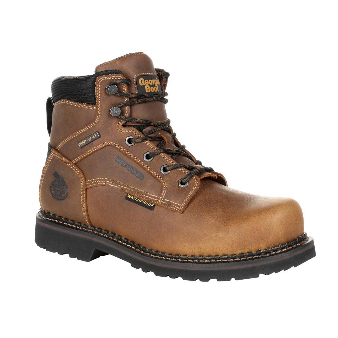 Georgia Giant Revamp Steel Toe Work Boots - Waterproof Safety Shoes with Internal Met Guard for Construction & Industrial Workers - Heavy Duty Work Boots for Outdoor, Warehouse & Tough Job Sites