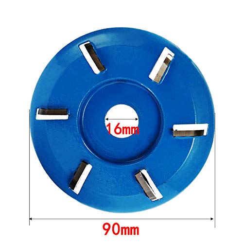 6-Tooth Red Arc Wood Carving Disc for 16mm Angle Grinder - Woodworking Shovel Plate, Sculpting Tool with 3/4/5/6 Teeth Milling Attachment - Perfect for DIY Wood Crafts, Furniture Making & Artistic Sculpting
