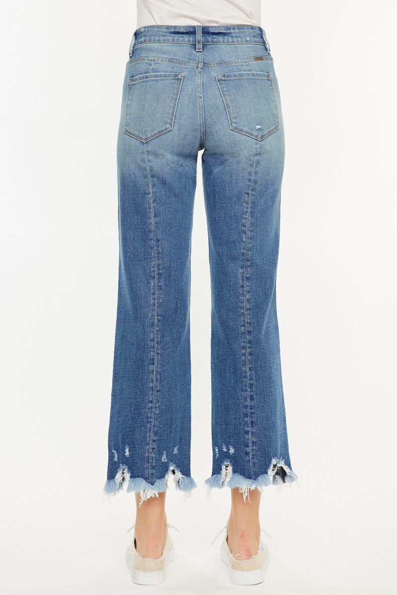Hellen Women's High Rise Straight Leg Jeans - Stretch Denim Pants for Casual Wear & Everyday Outfits