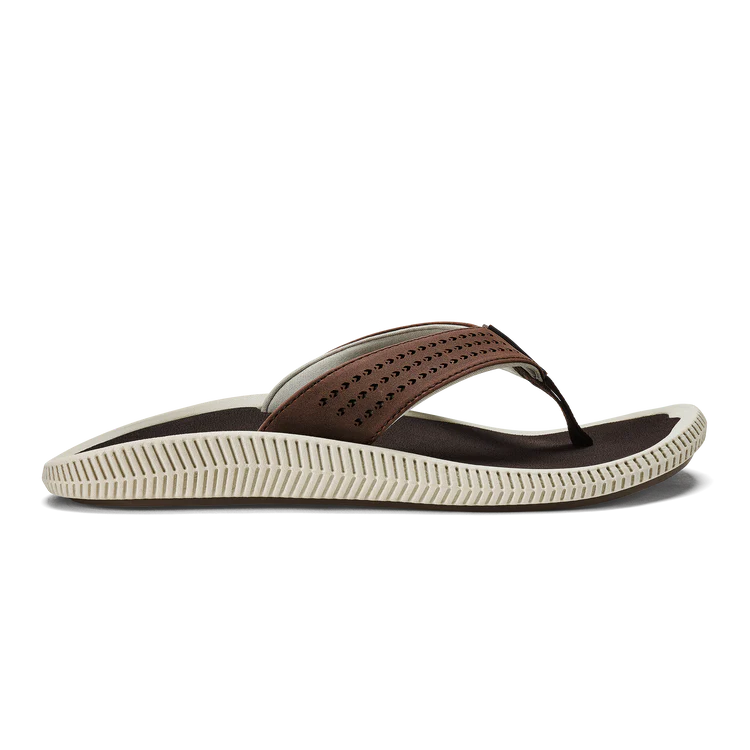 Men's Olukai Ulele Dark Wood Sandals - Comfortable & Stylish Beach & Casual Walking Shoes for Summer Outdoor Activities